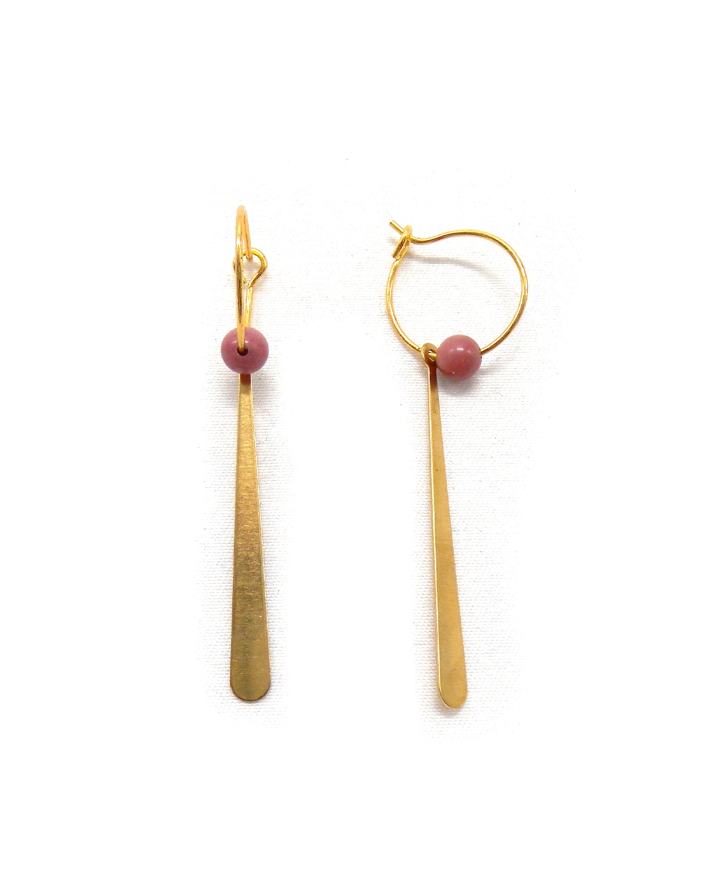 Boucles d'oreilles pendantes goutte longue - LEONOR