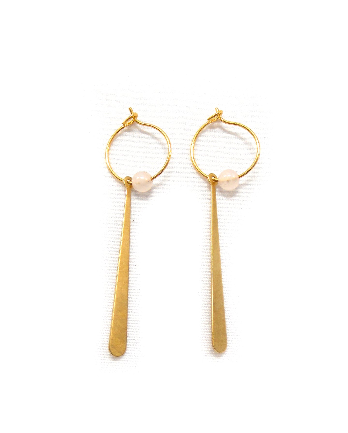 Boucles d'oreilles pendantes goutte longue - LEONOR