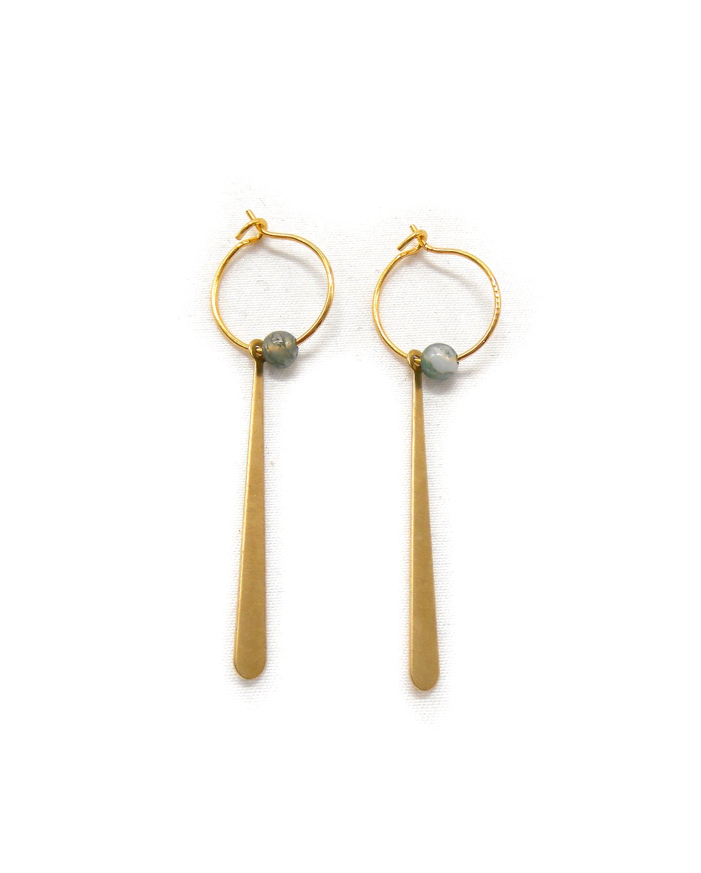 Boucles d'oreilles pendantes goutte longue - LEONOR