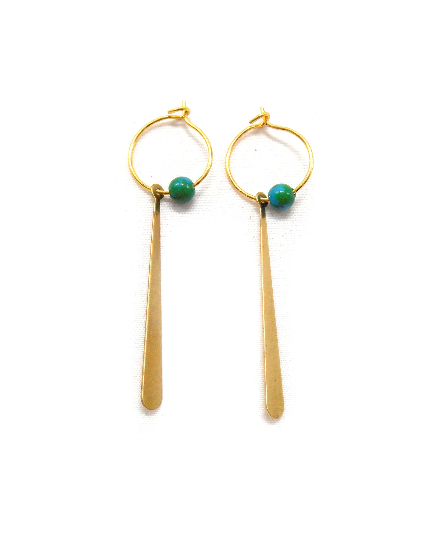 Boucles d'oreilles pendantes goutte longue - LEONOR