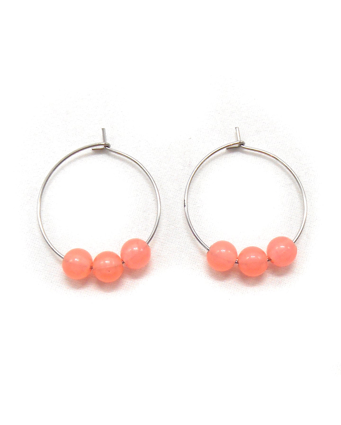 Boucles d'oreilles 3 perles phosphorescentes - LUXA