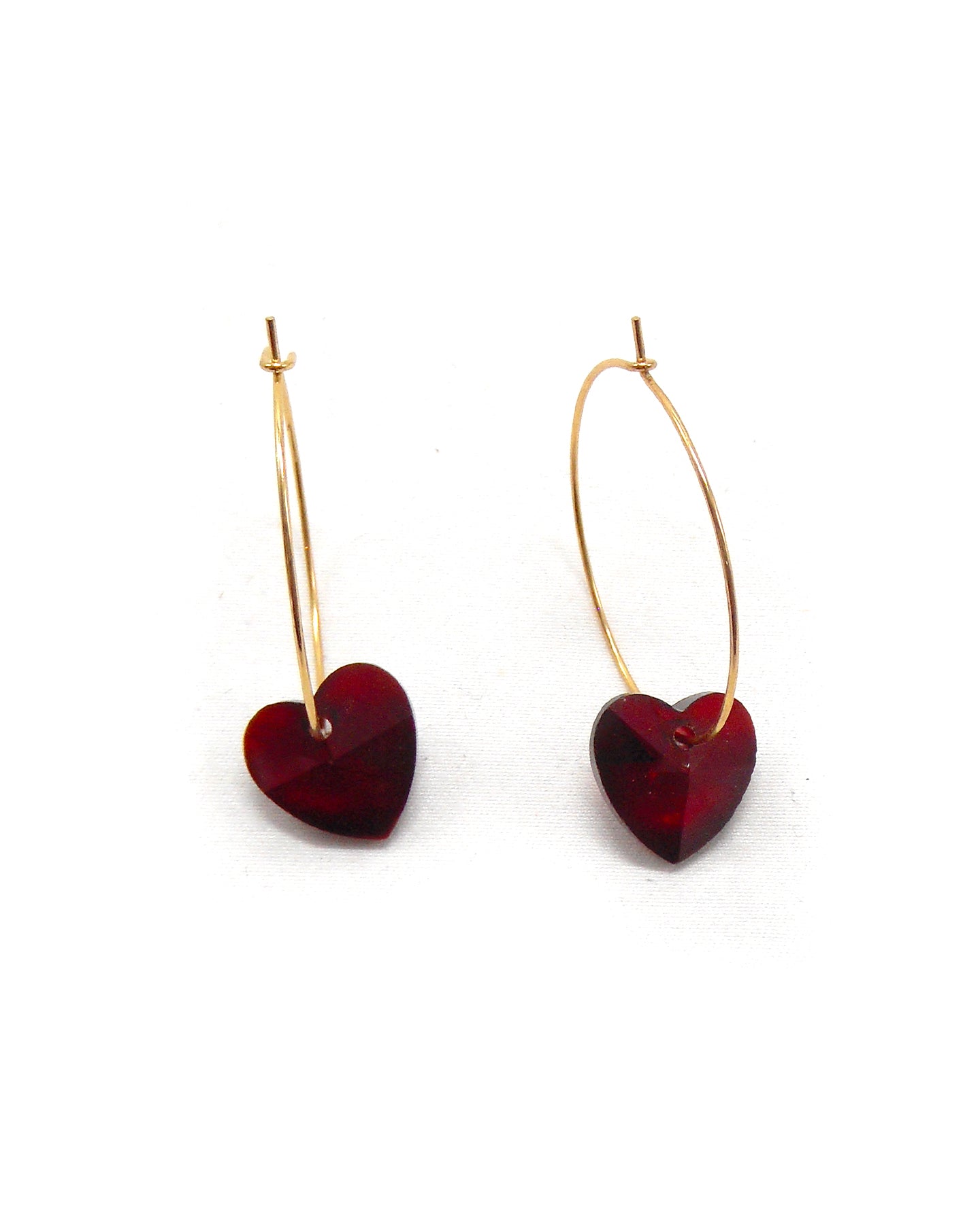 Boucles d'oreilles créoles coeur amour - MINA