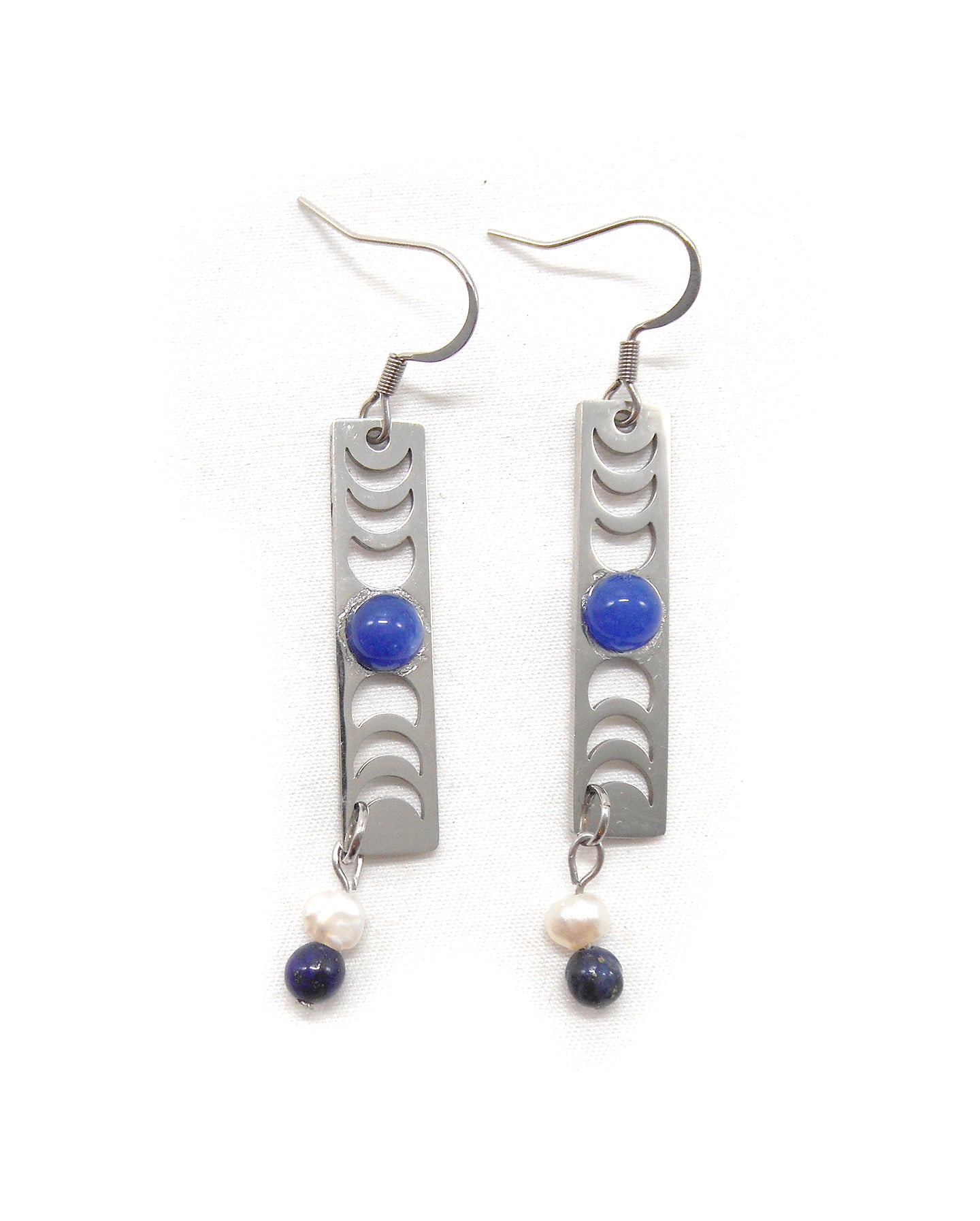 Boucles d'oreilles collection étoiles/lune galaxie, pièces uniques