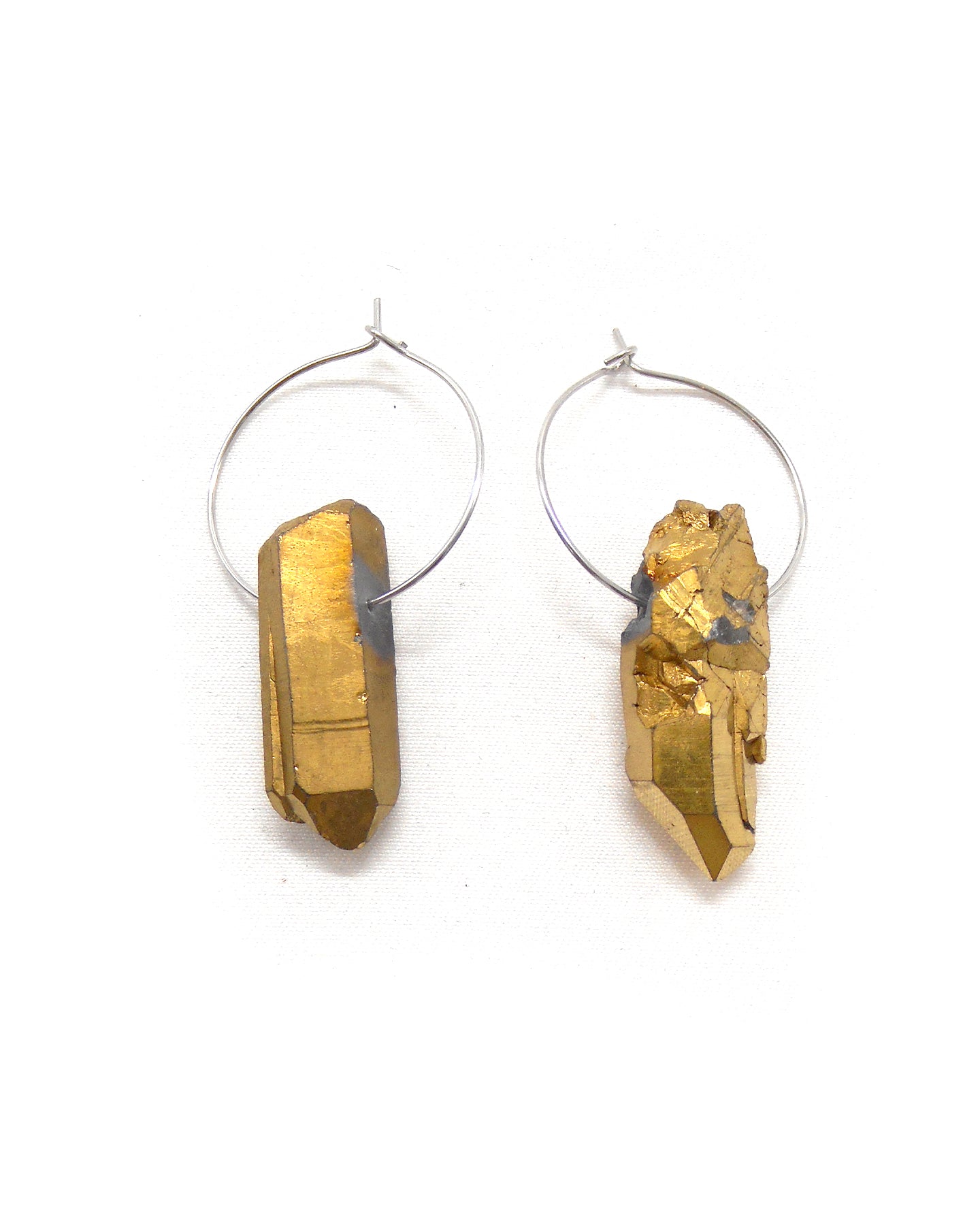 Boucles d'oreilles créoles cristaux - TINA/TINAYA