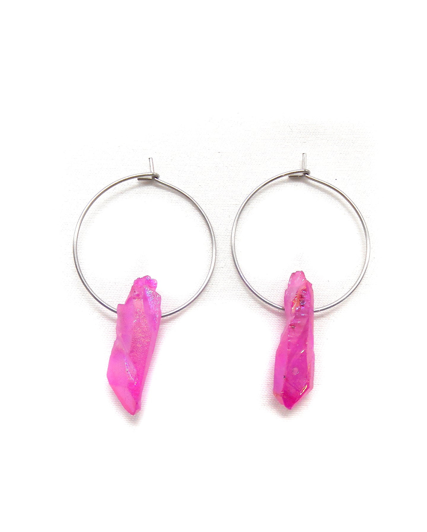 Boucles d'oreilles créoles cristaux - TINA/TINAYA