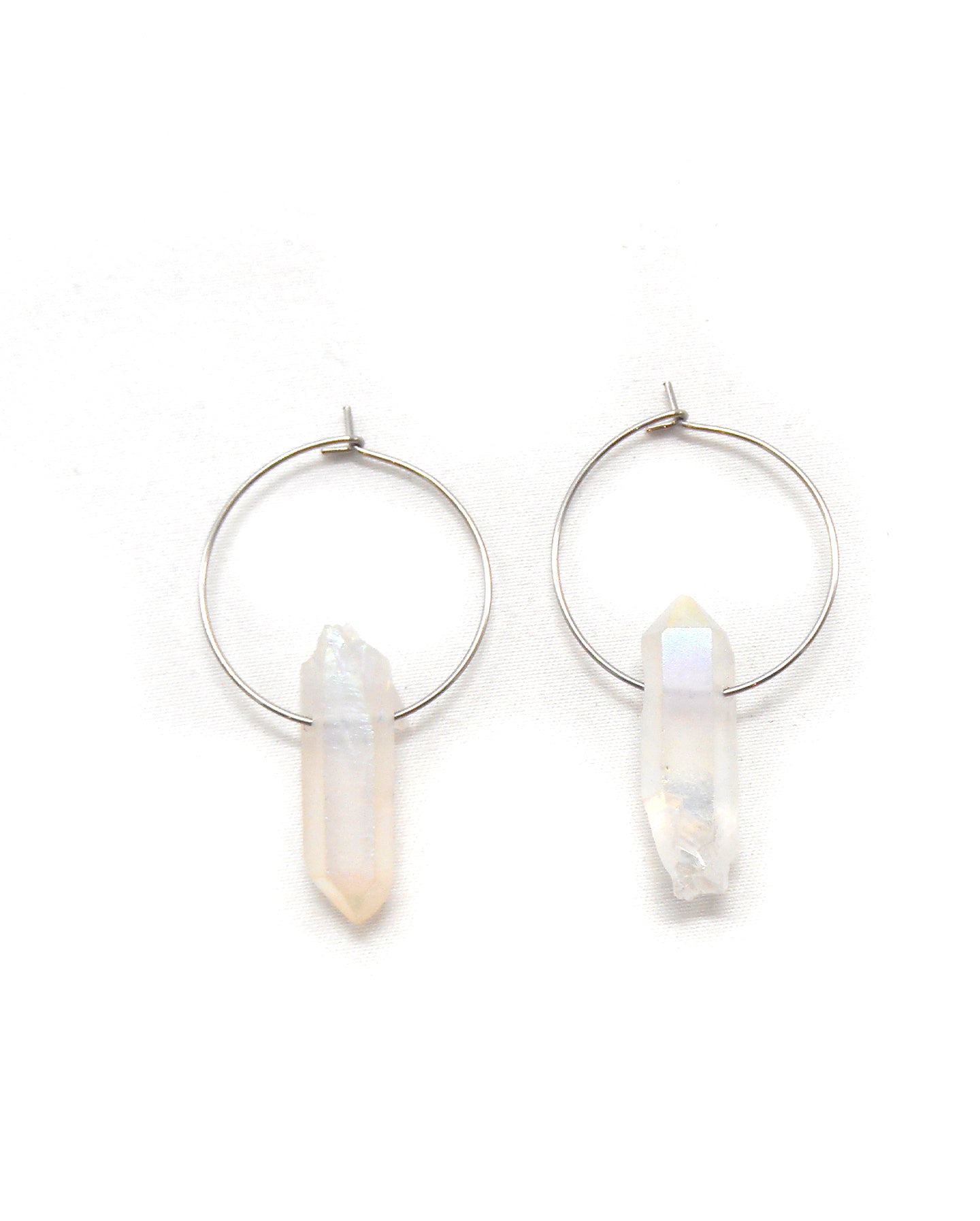 Boucles d'oreilles créoles cristaux - TINA/TINAYA