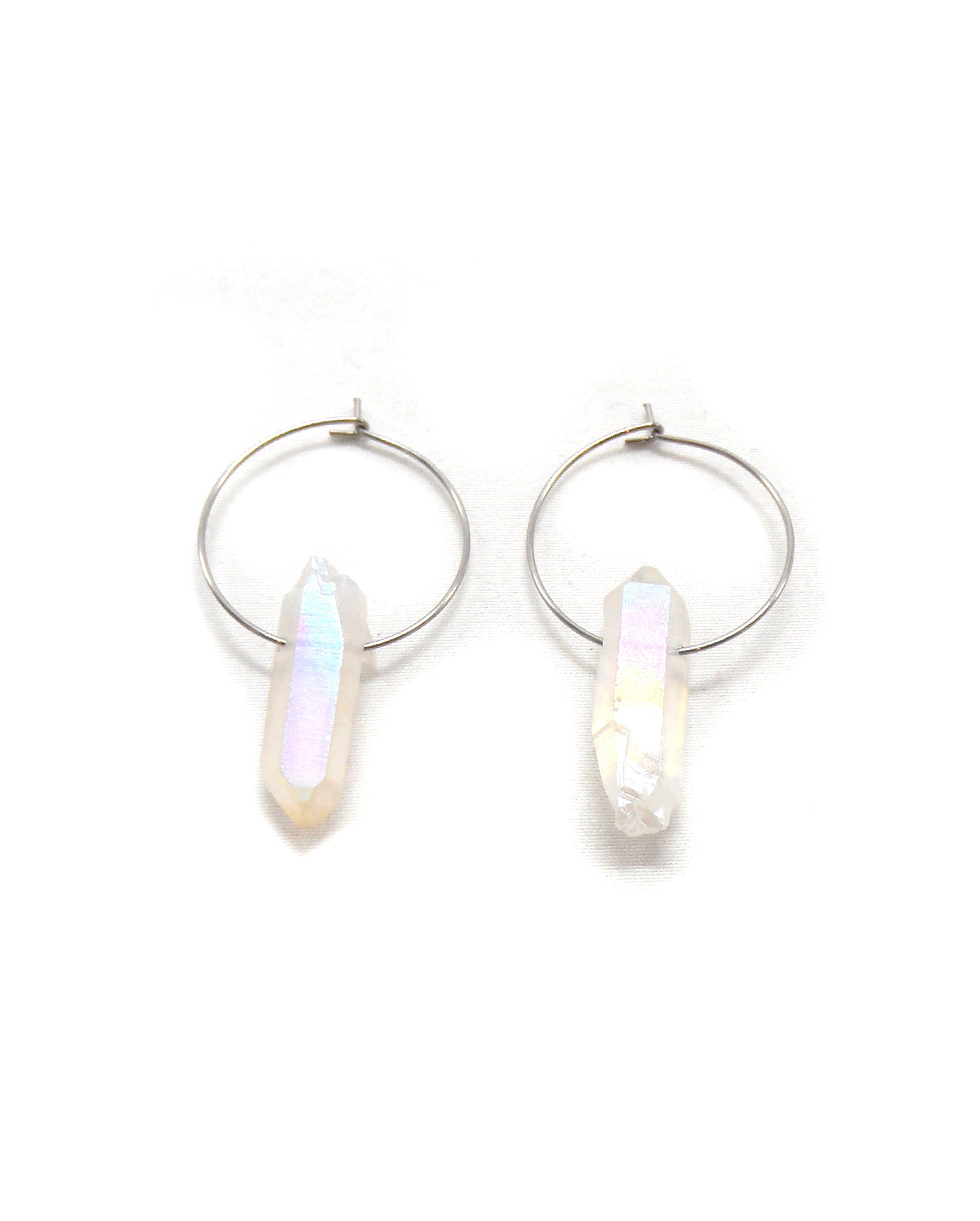 Boucles d'oreilles créoles cristaux - TINA/TINAYA
