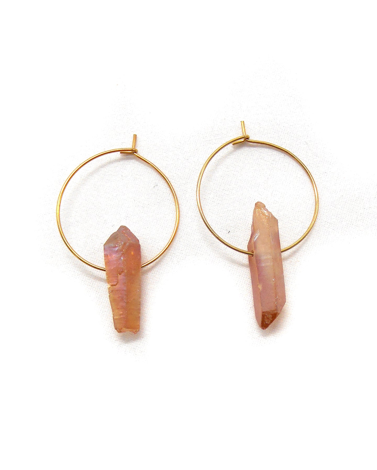 Boucles d'oreilles créoles cristaux - TINA/TINAYA