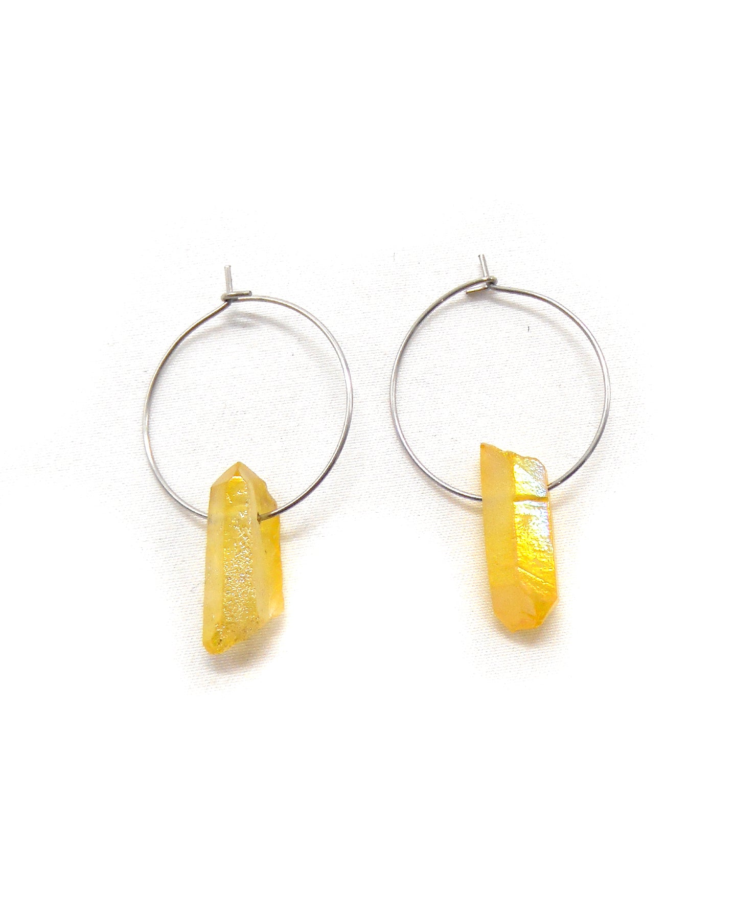 Boucles d'oreilles créoles cristaux - TINA/TINAYA