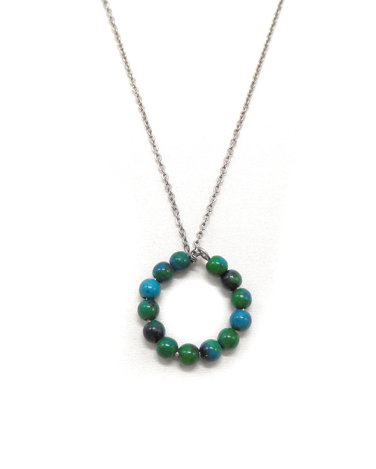 Collier bague perles pierres naturelles - ALBA