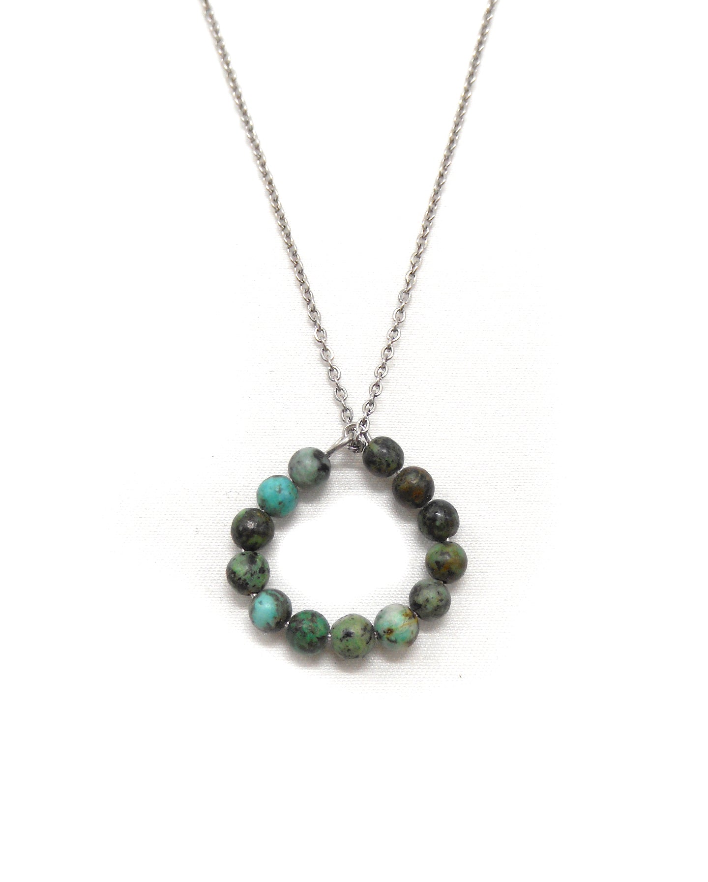Collier bague perles pierres naturelles - ALBA