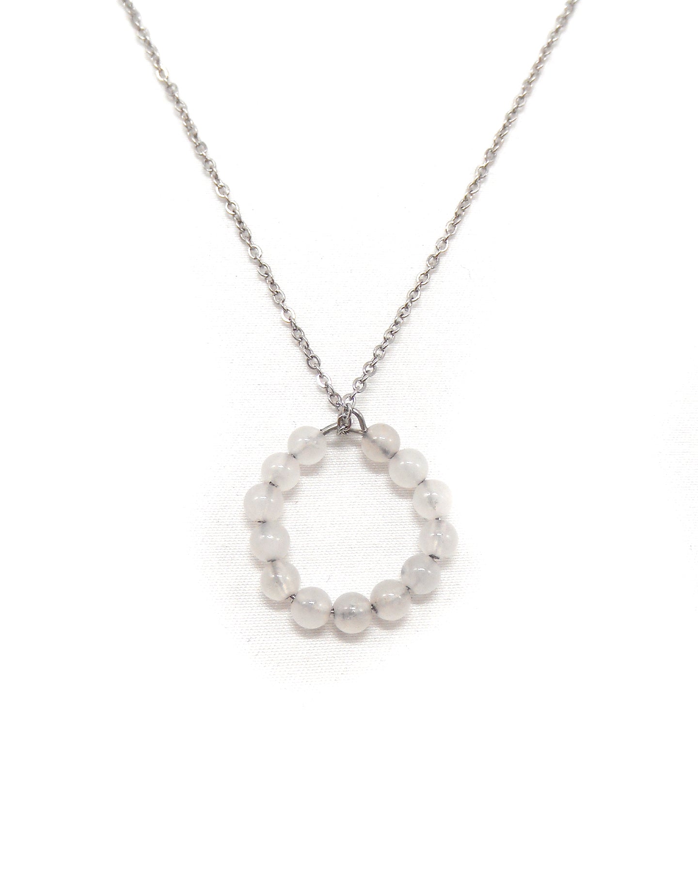 Collier bague perles pierres naturelles - ALBA