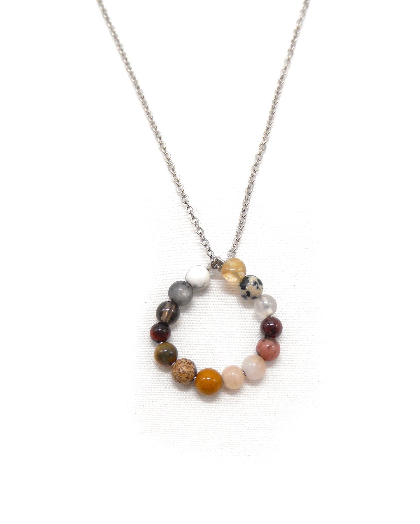 Collier bague perles pierres naturelles - ALBA