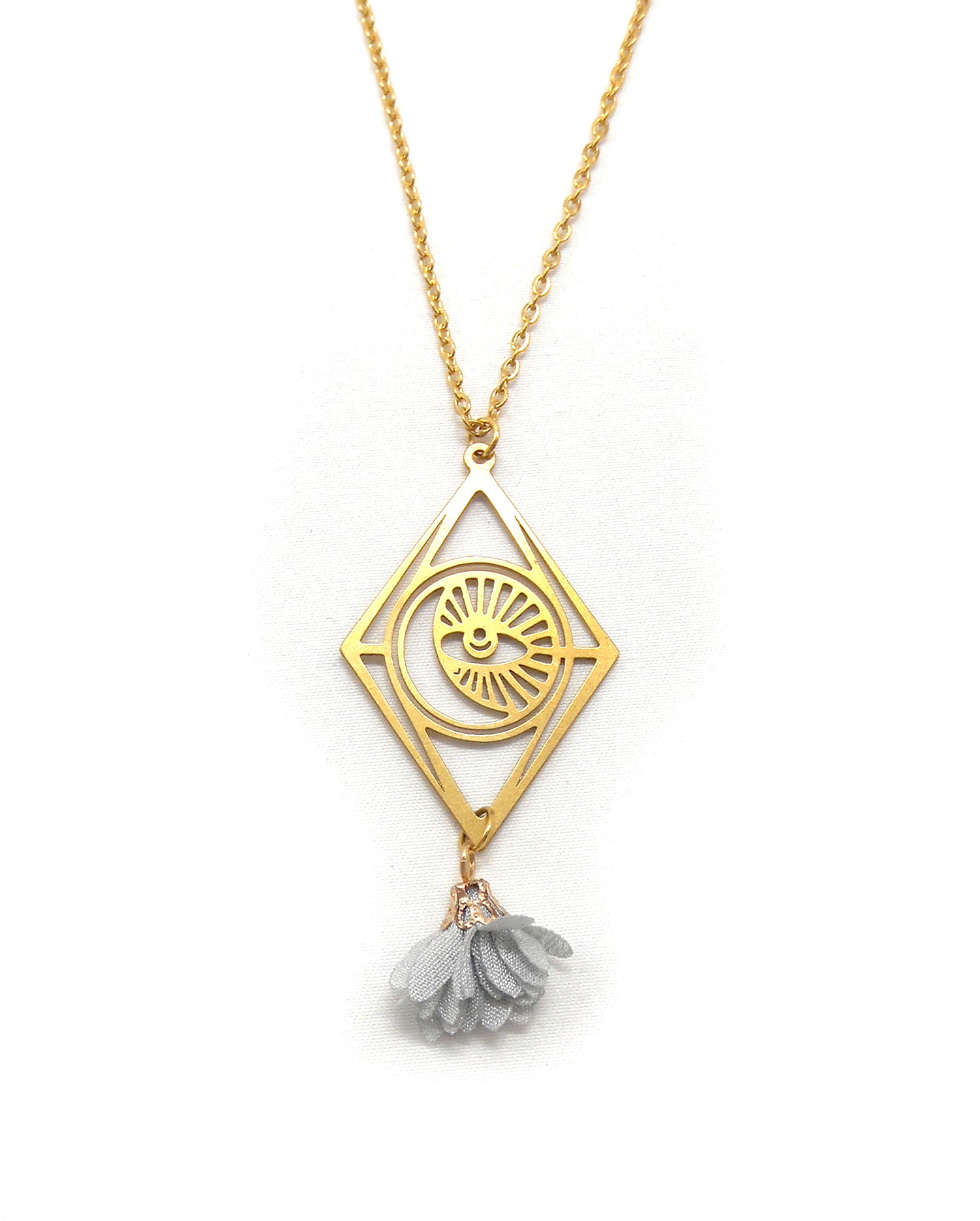 Collier inspiration lune/étoile/soleil, pièce unique