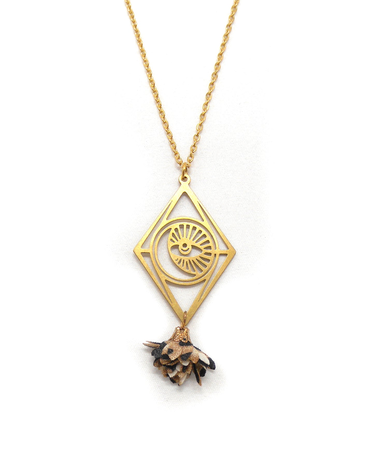 Collier inspiration lune/étoile/soleil, pièce unique