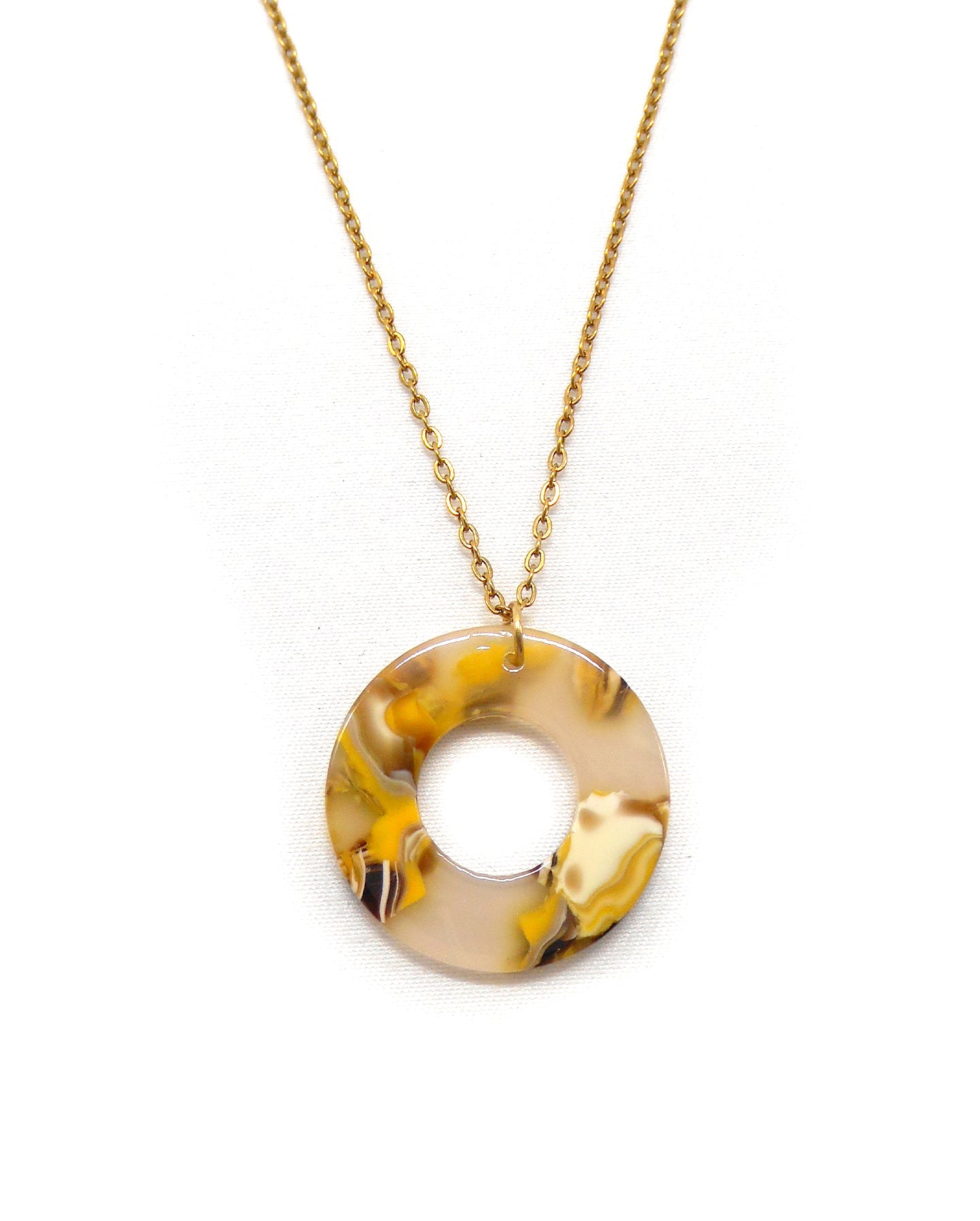 Collier résine retro vintage - ADELE/CLAUDIA/CATHERINE/ISABELLE/JEANNE/PHILO
