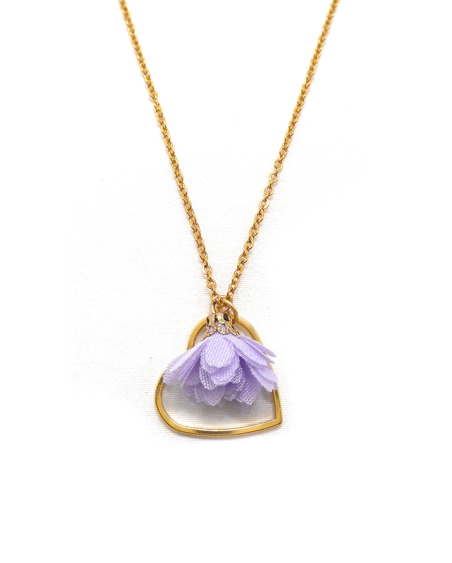Collier goutte/cercle/coeur fleur - DOLLY/CORELIA