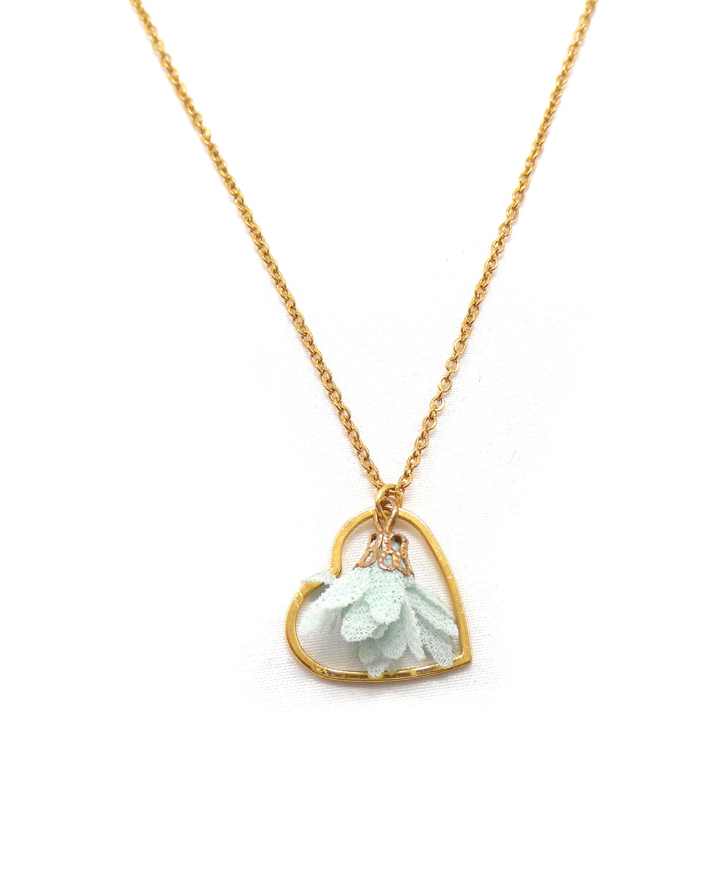 Collier goutte/cercle/coeur fleur - DOLLY/CORELIA