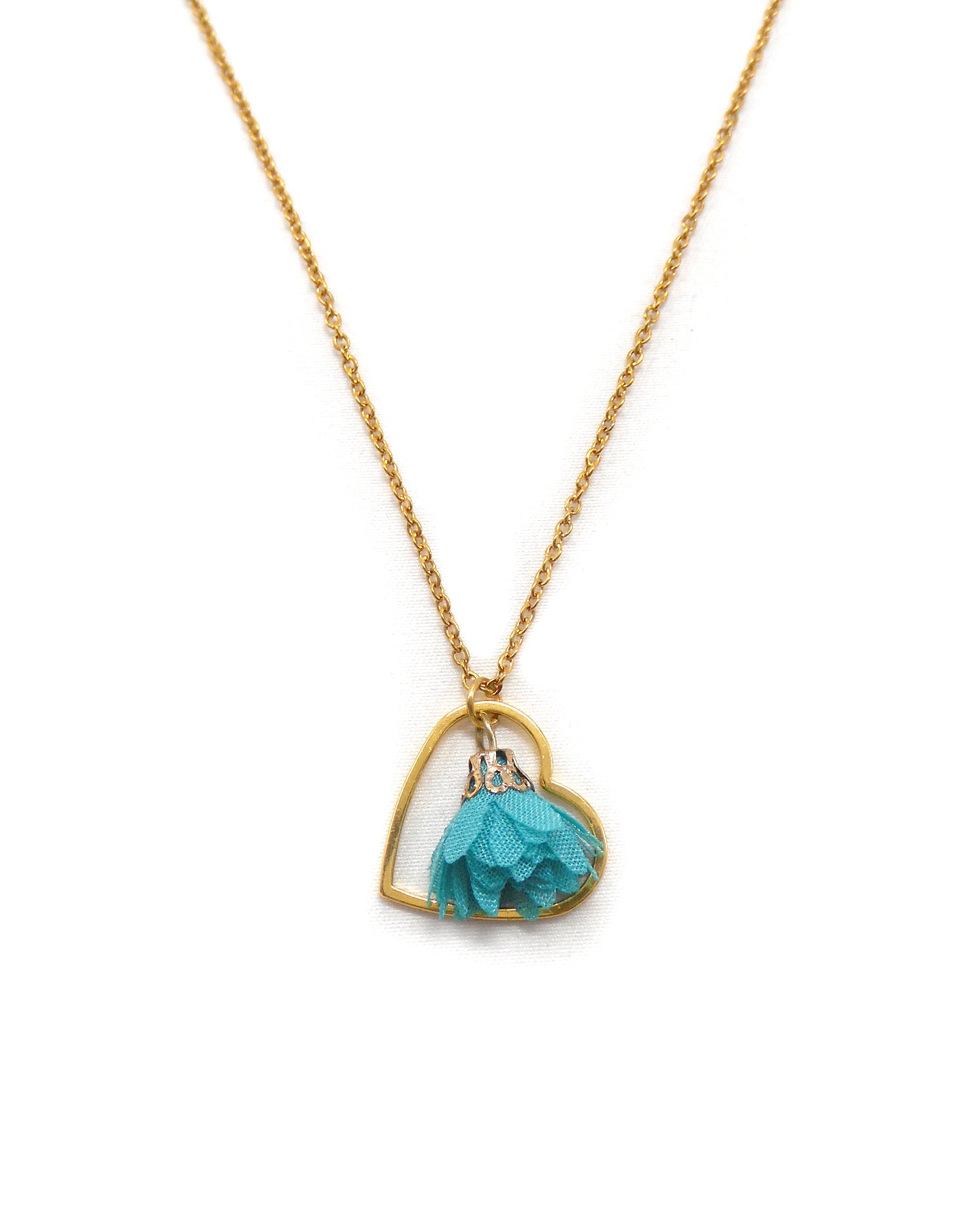 Collier goutte/cercle/coeur fleur - DOLLY/CORELIA