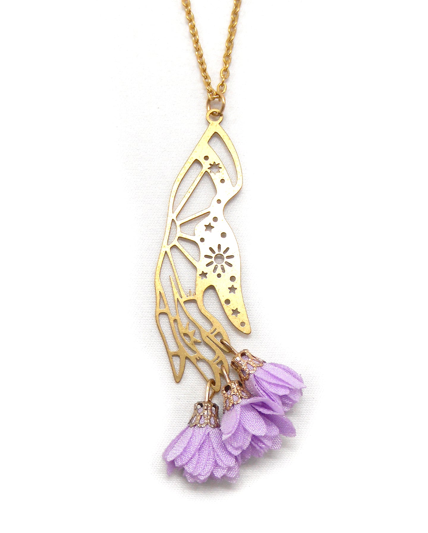 Collier main délicate pompons fleurs - HANNAA