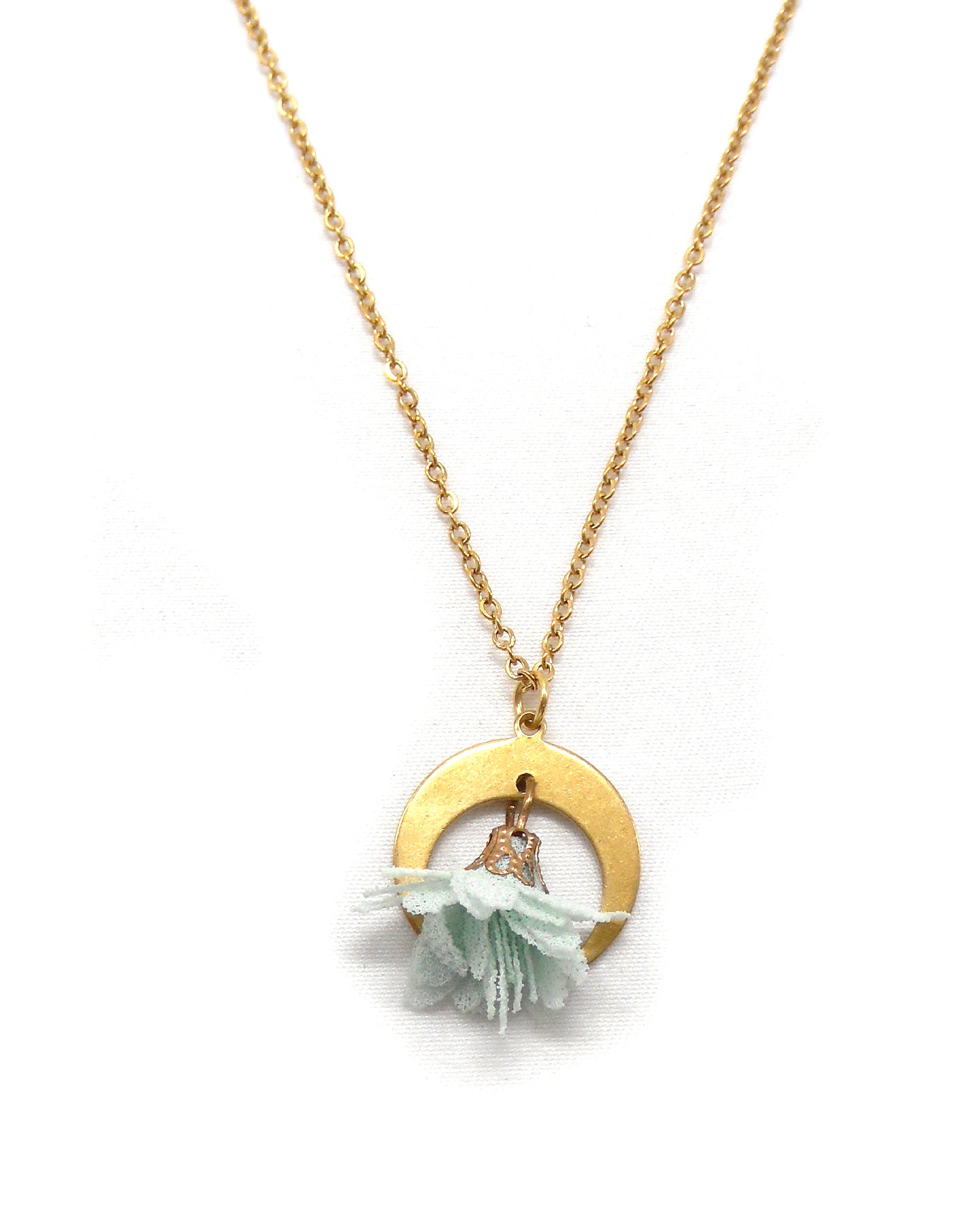 Collier croisant de lune fleur - HELA