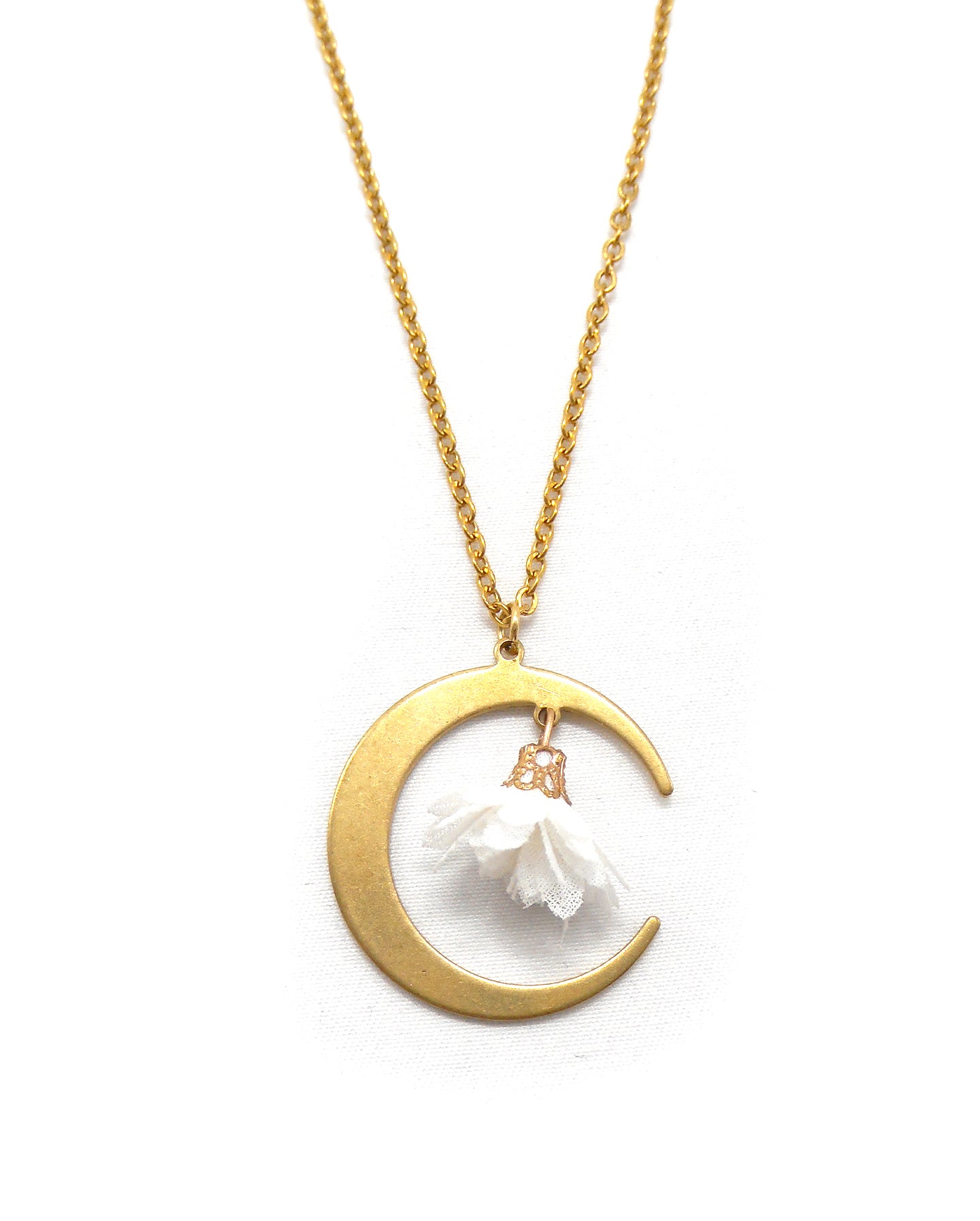Collier lune fleur - HERA