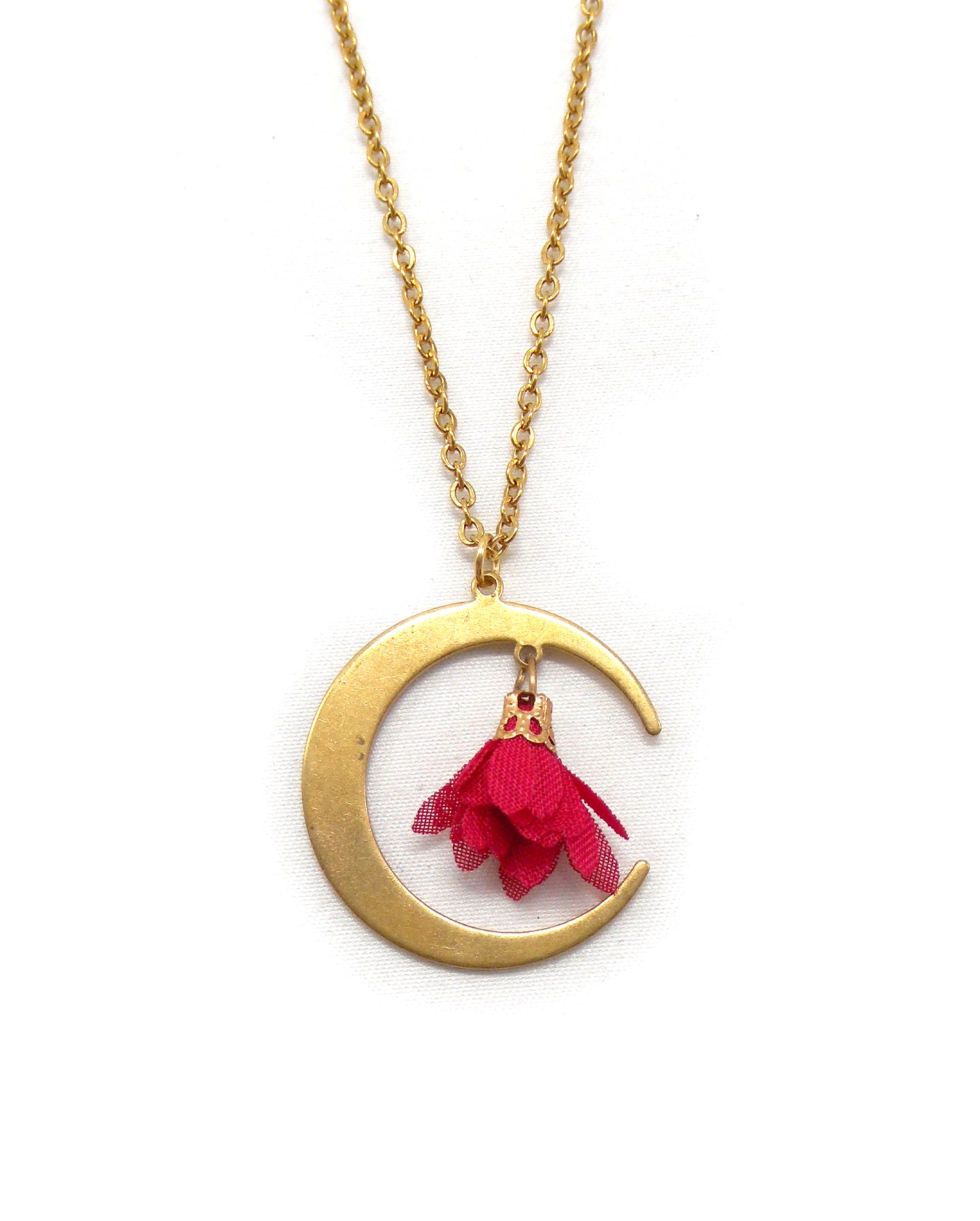 Collier lune fleur - HERA