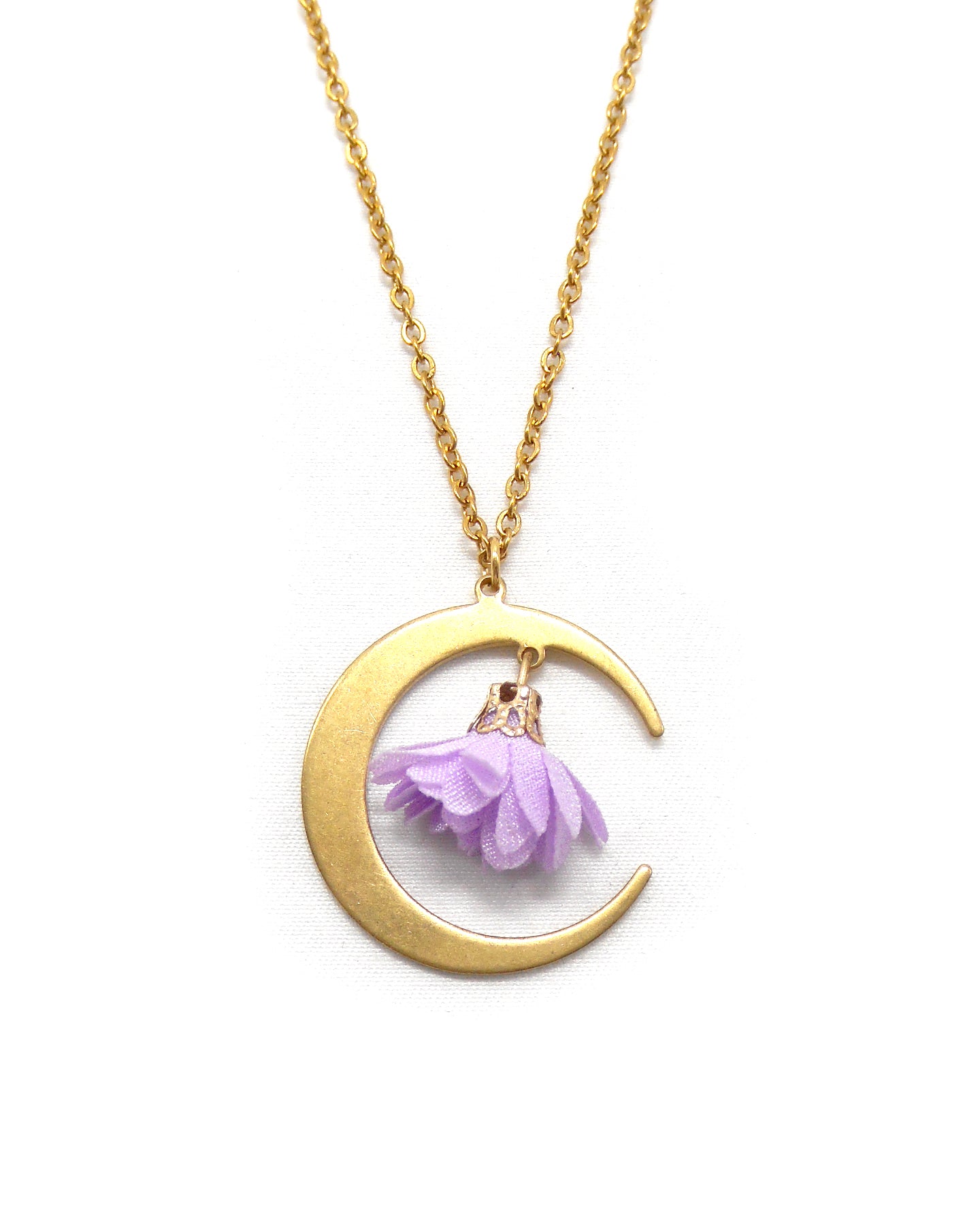 Collier lune fleur - HERA