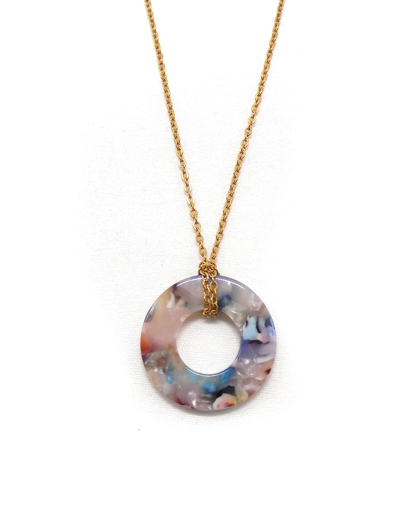 Collier résine retro vintage - ADELE/CLAUDIA/CATHERINE/ISABELLE/JEANNE/PHILO