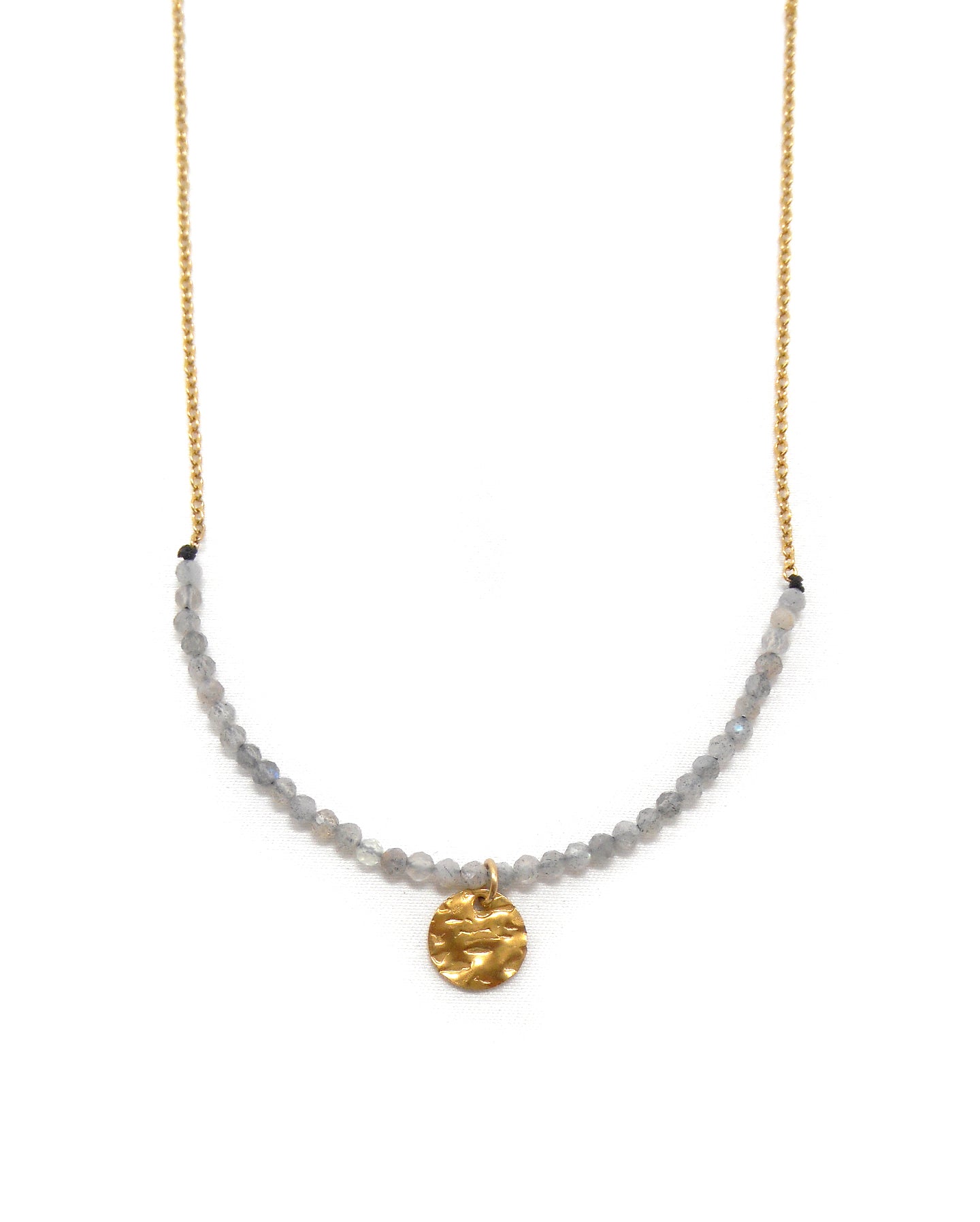 Collier fin délicat labradorite - JEMINA
