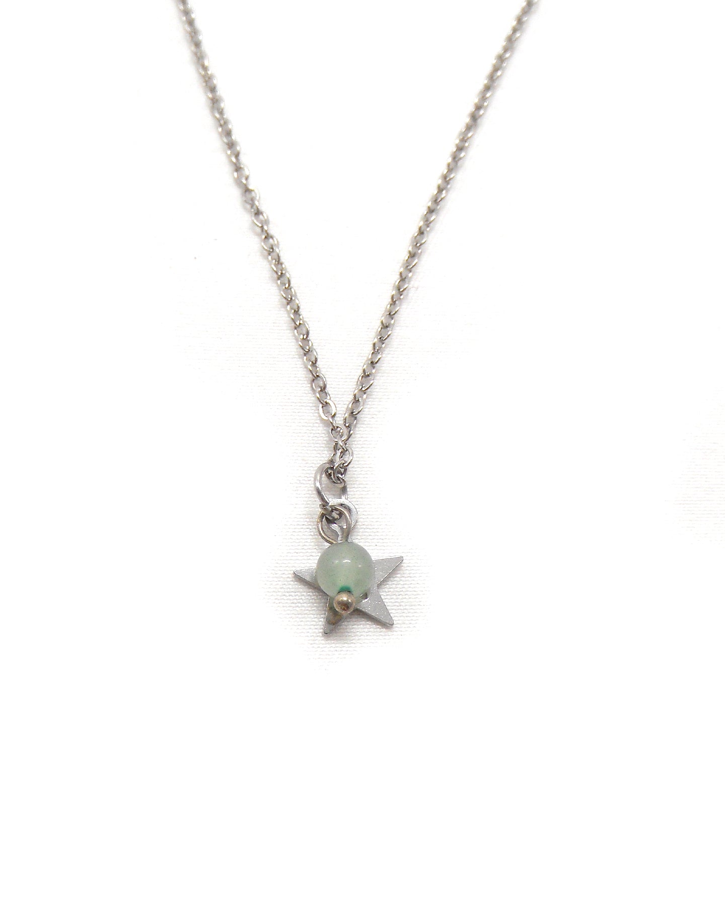 Collier petite étoile et perle pierre naturelle - MABO