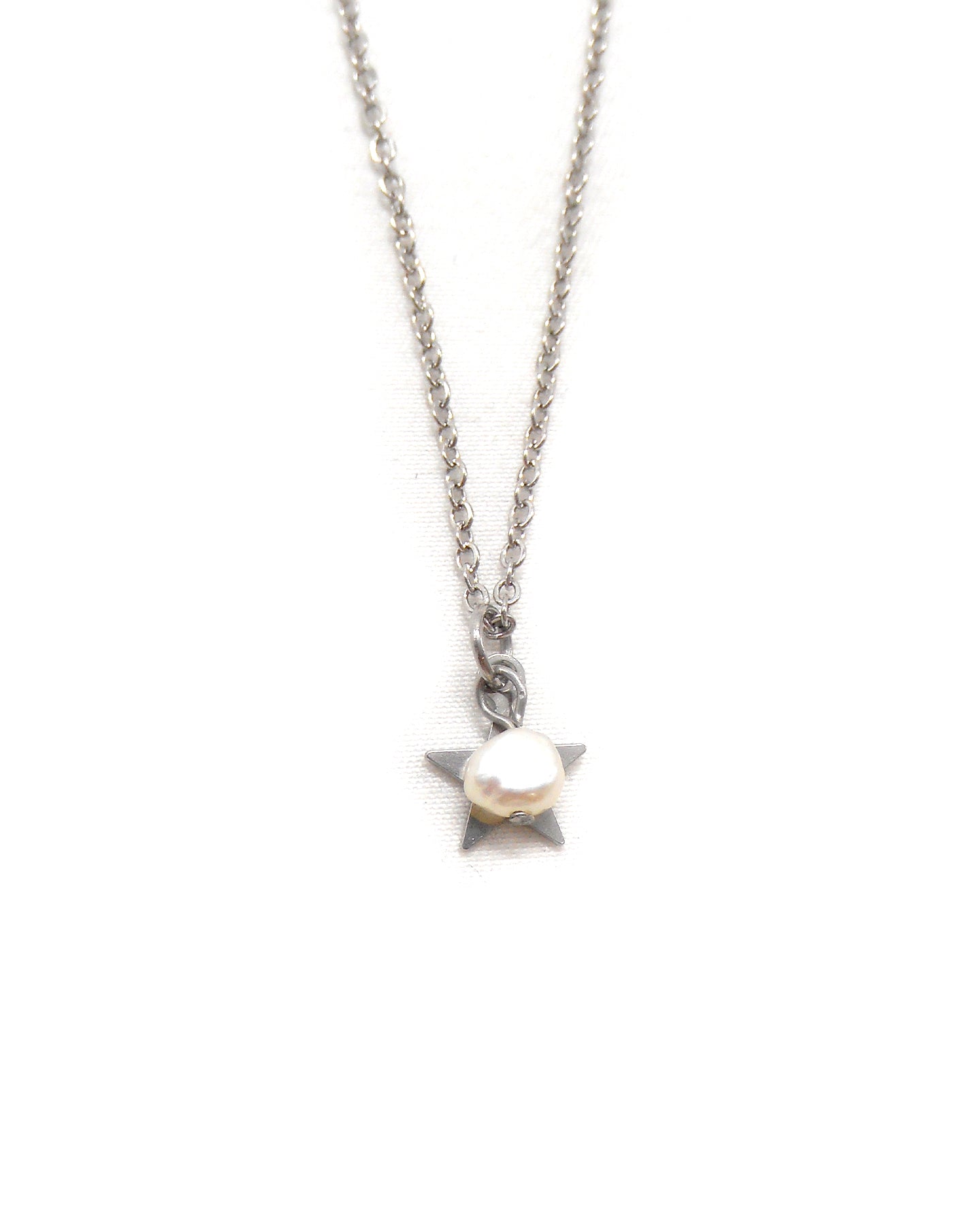 Collier petite étoile et perle pierre naturelle - MABO