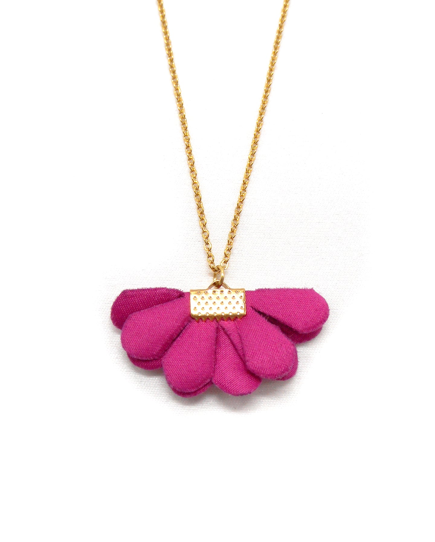 Collier pompon fleur - FIONA/TILLY/PENELOPE/NOUR/SACHA/PETALE/MOIRA