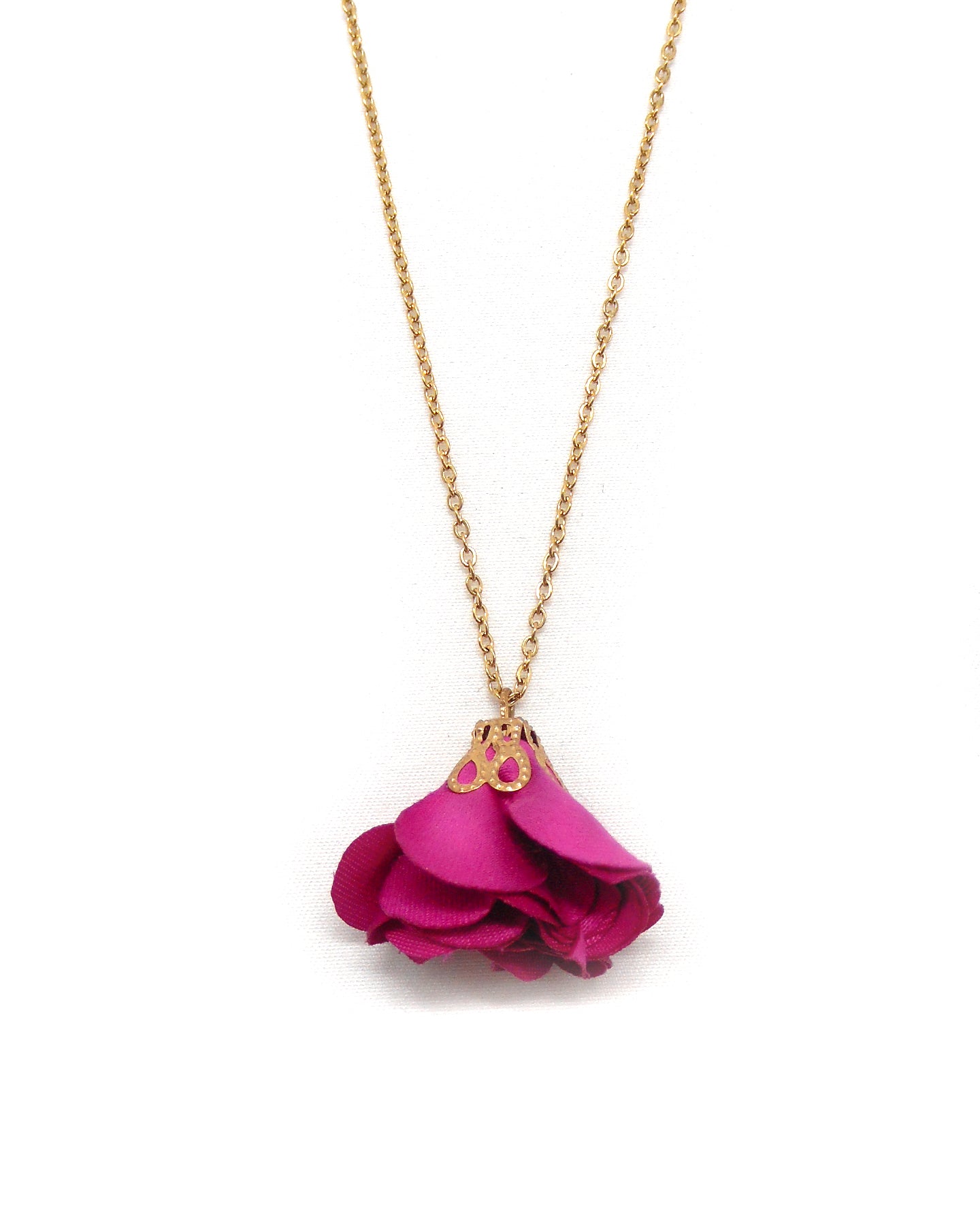 Collier pompon fleur - FIONA/TILLY/PENELOPE/NOUR/SACHA/PETALE/MOIRA