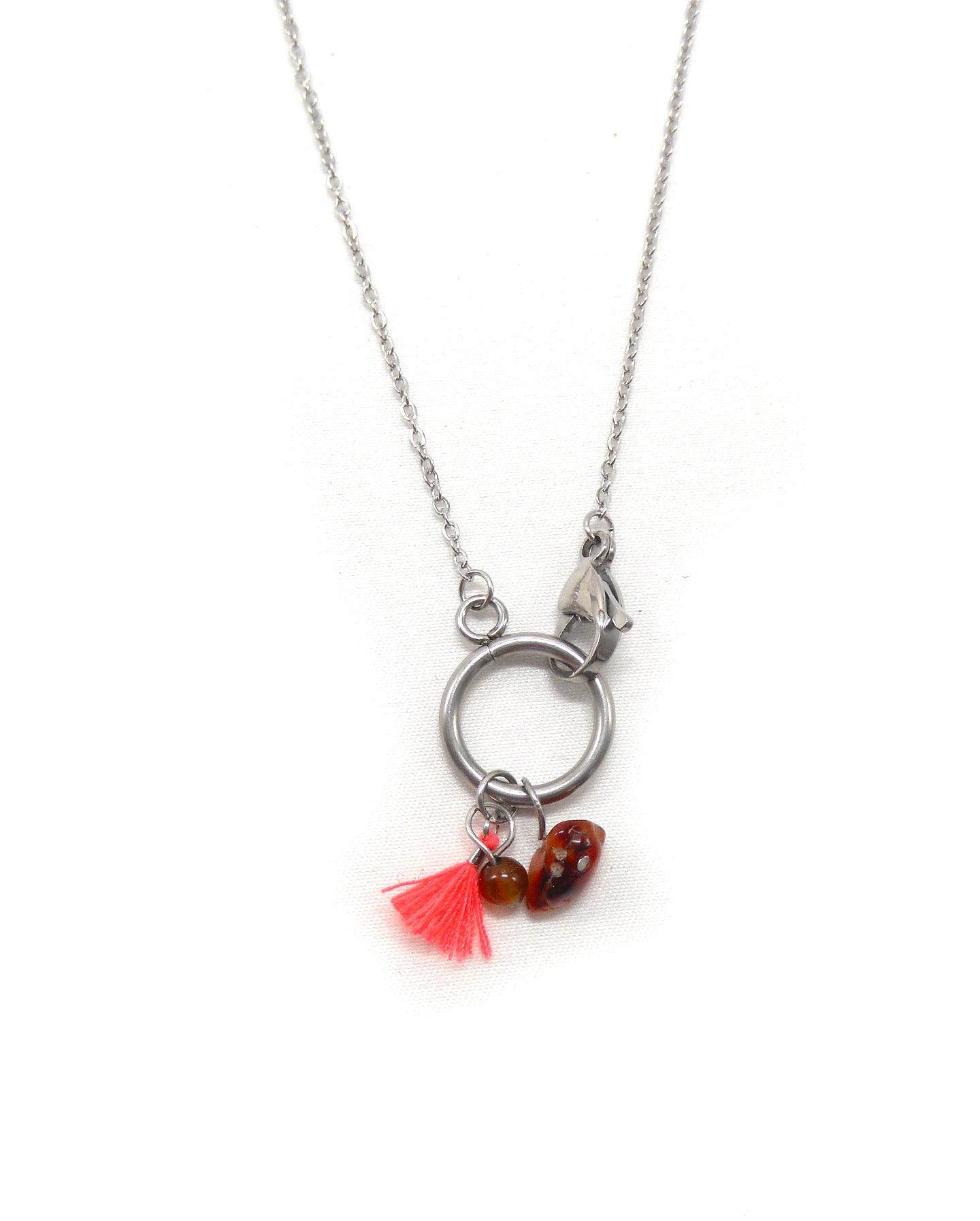 Collier fermoir pampilles perlés - ORIANE