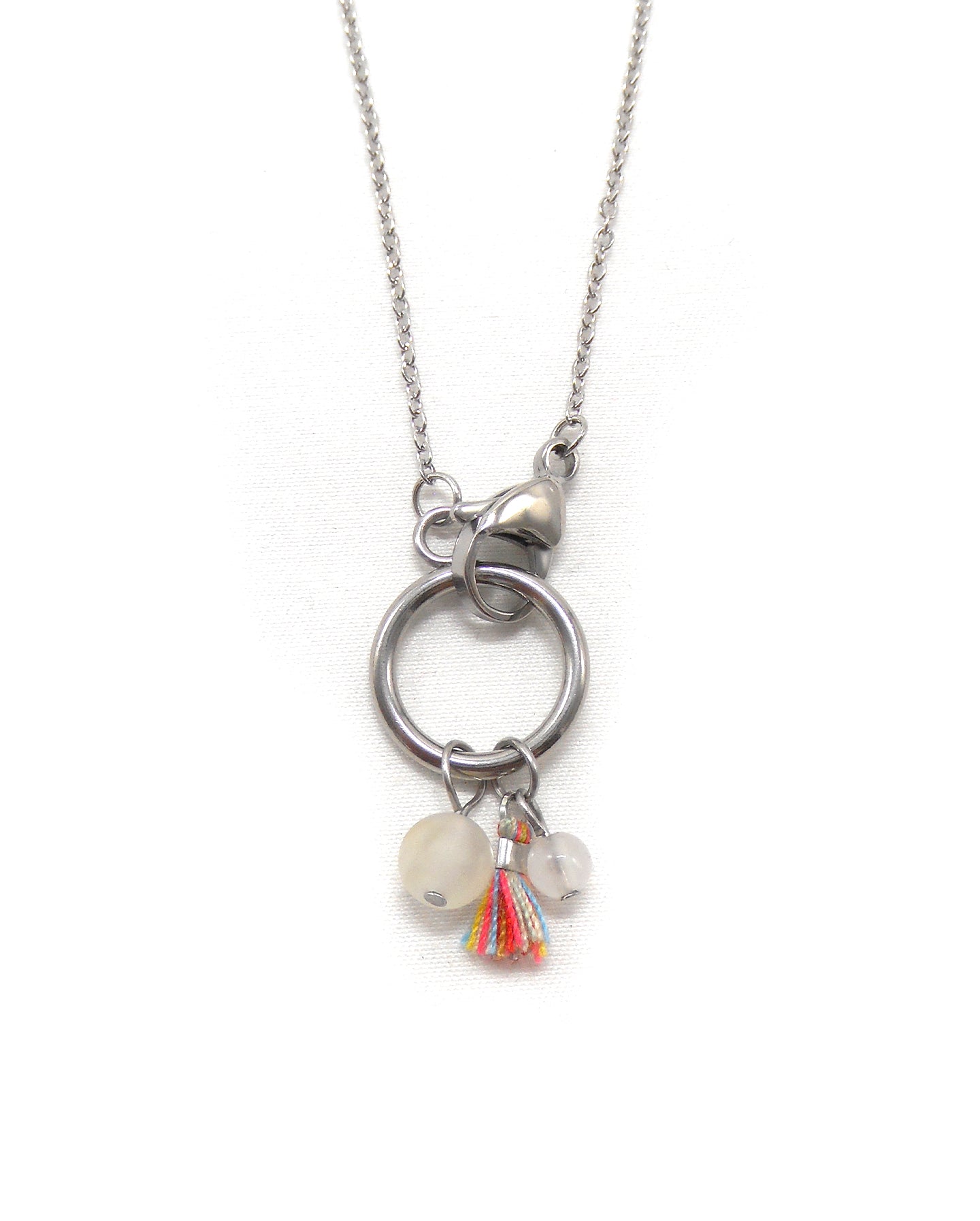 Collier fermoir pampilles perlés - ORIANE
