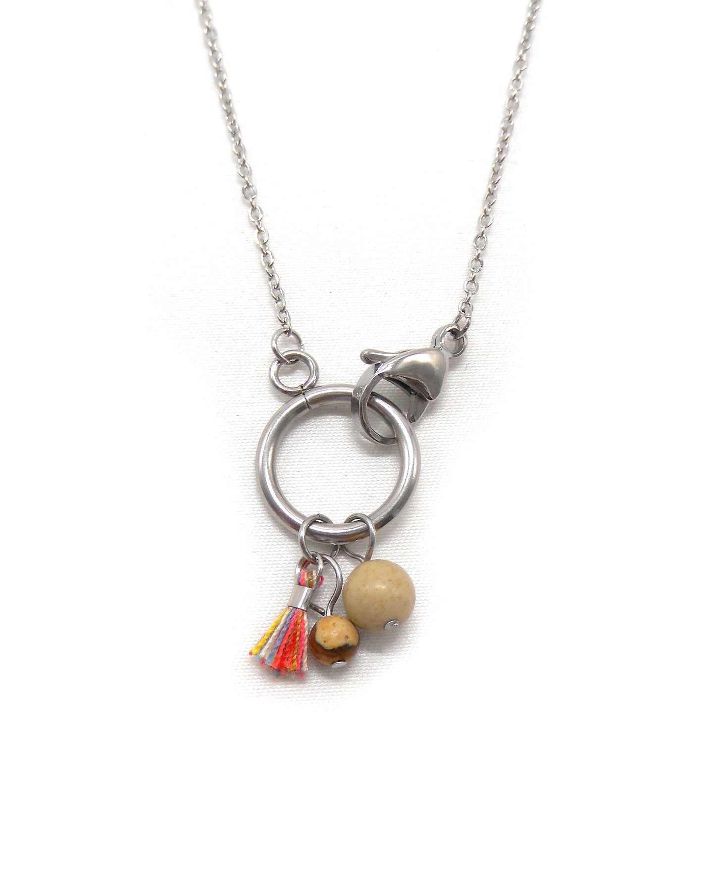 Collier fermoir pampilles perlés - ORIANE