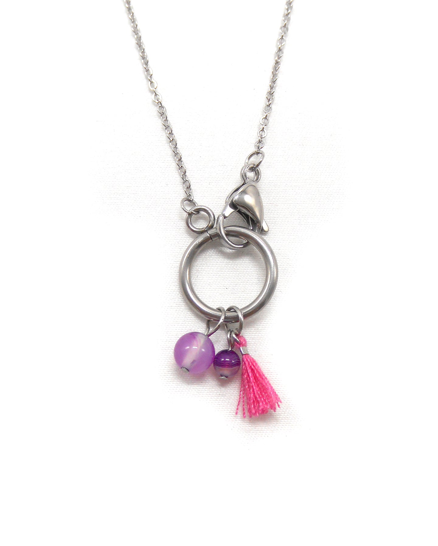 Collier fermoir pampilles perlés - ORIANE