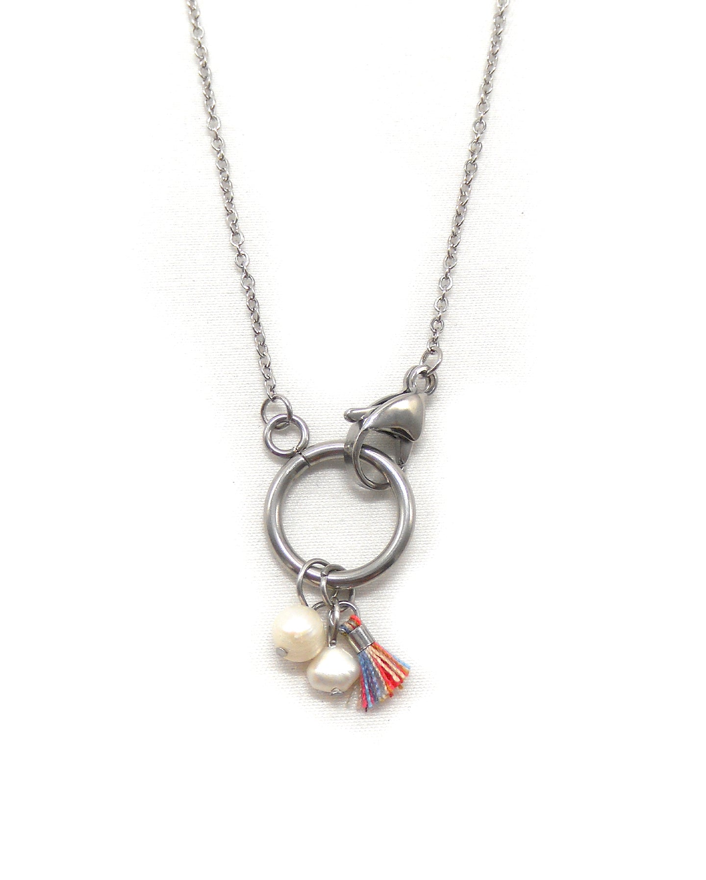 Collier fermoir pampilles perlés - ORIANE
