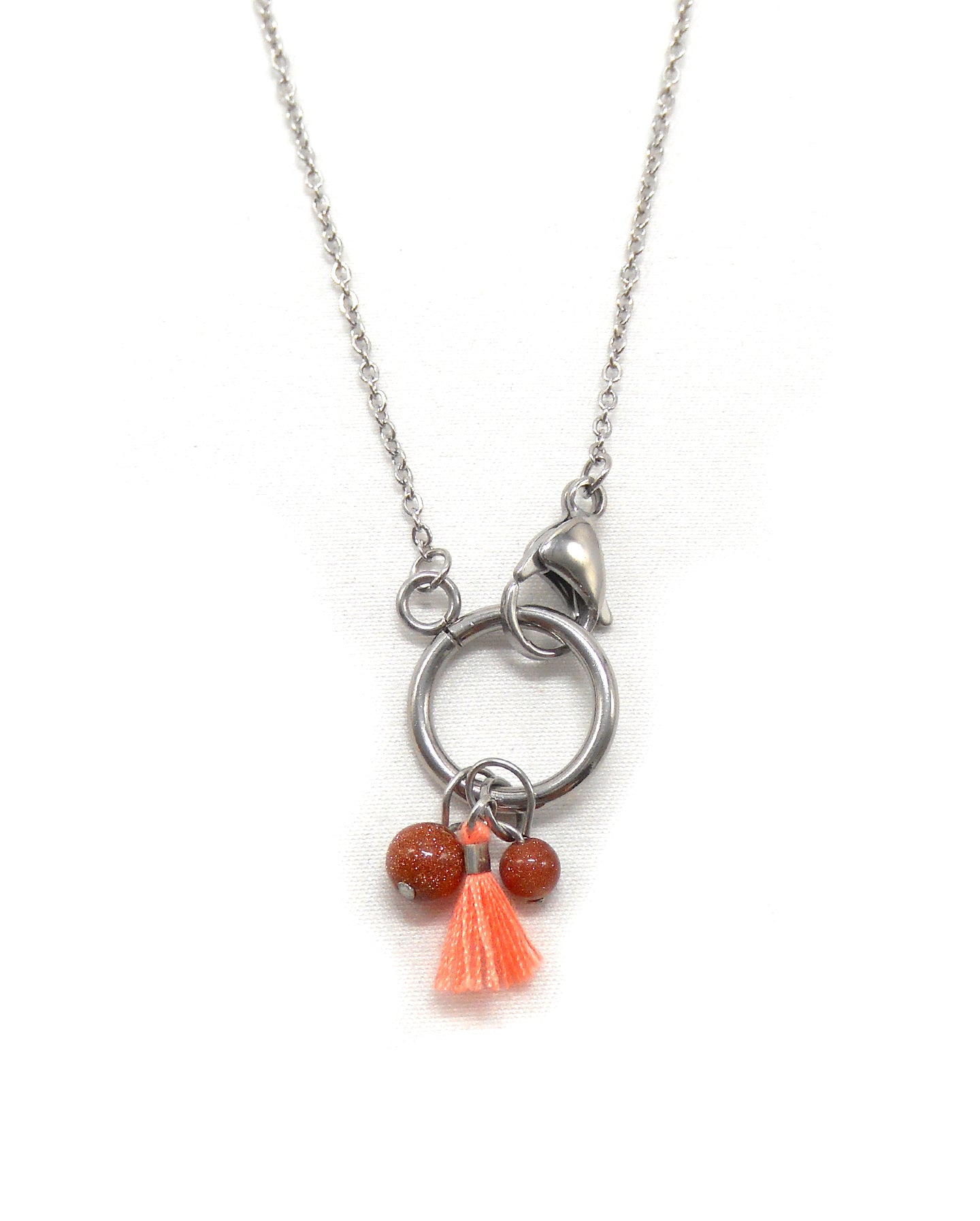 Collier fermoir pampilles perlés - ORIANE
