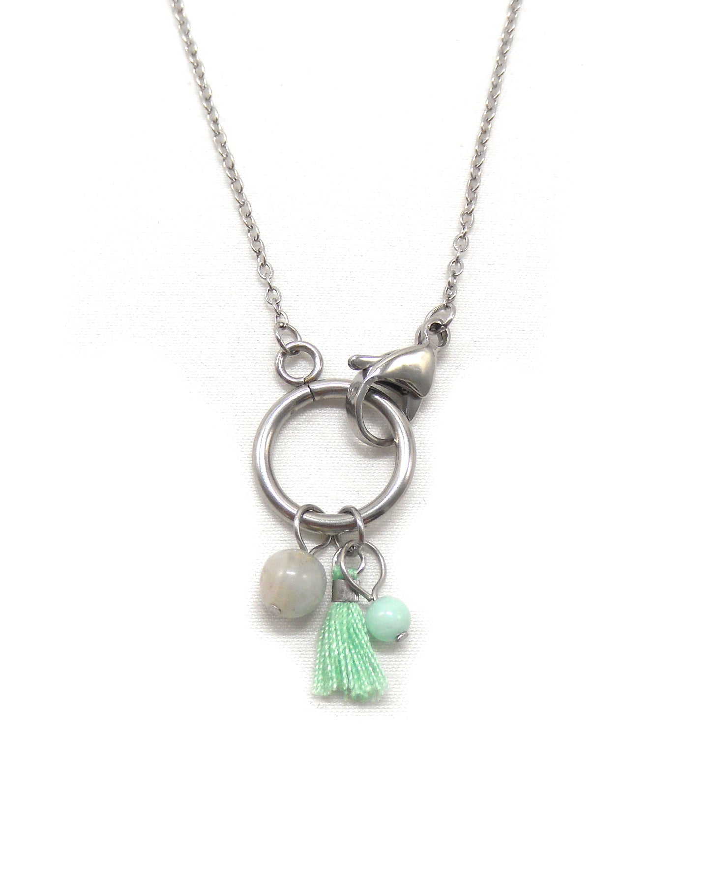 Collier fermoir pampilles perlés - ORIANE