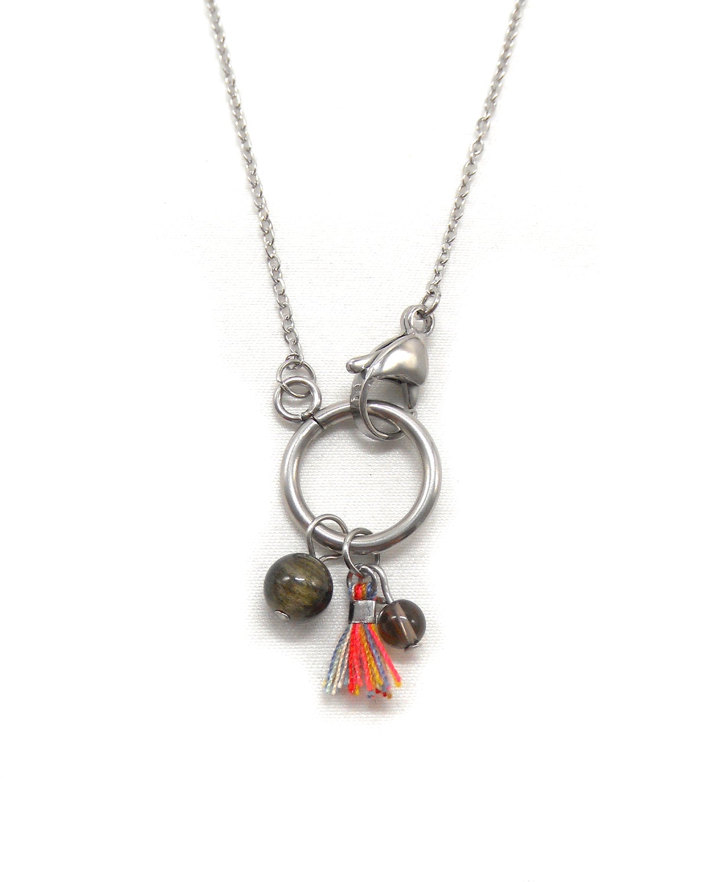 Collier fermoir pampilles perlés - ORIANE