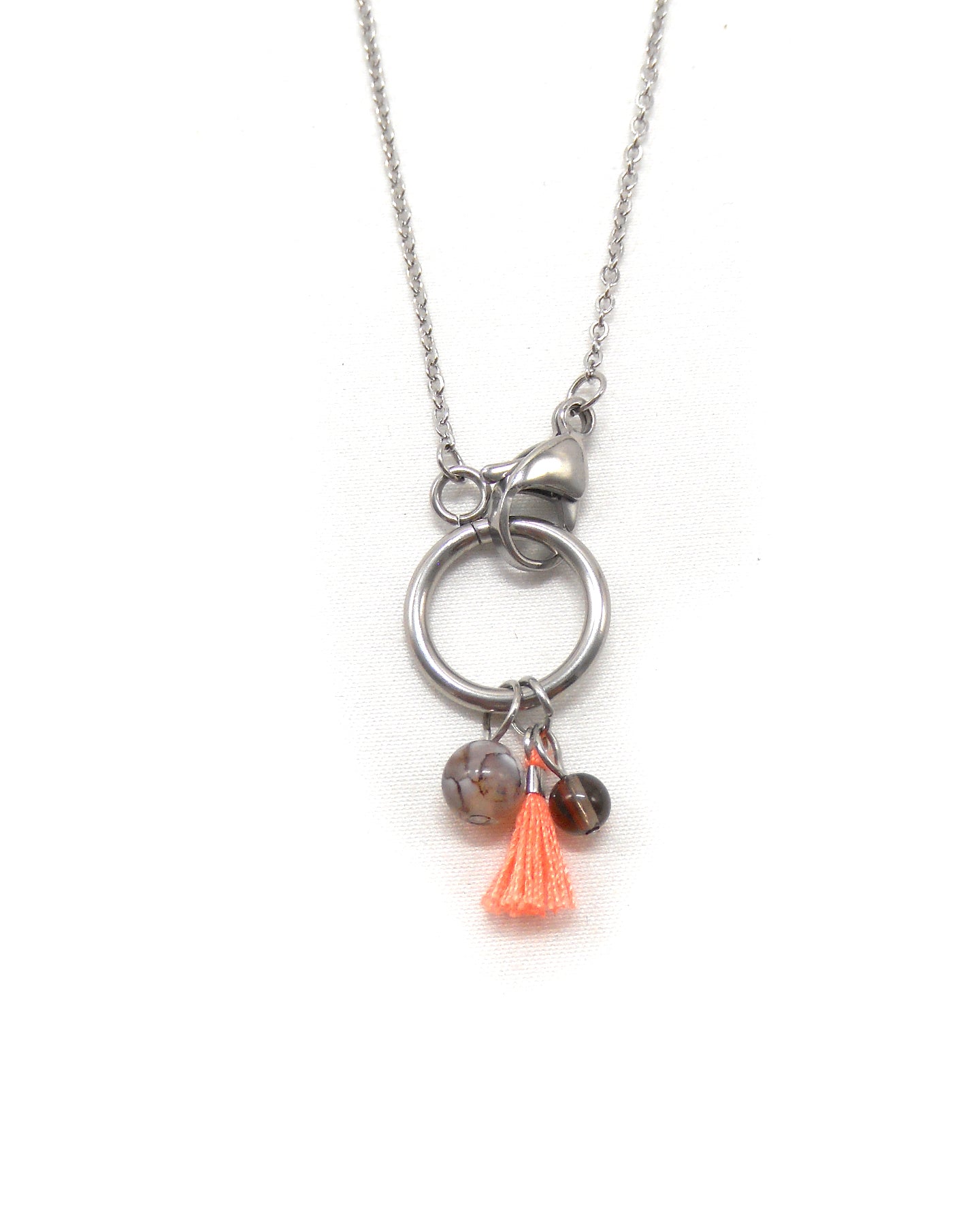 Collier fermoir pampilles perlés - ORIANE
