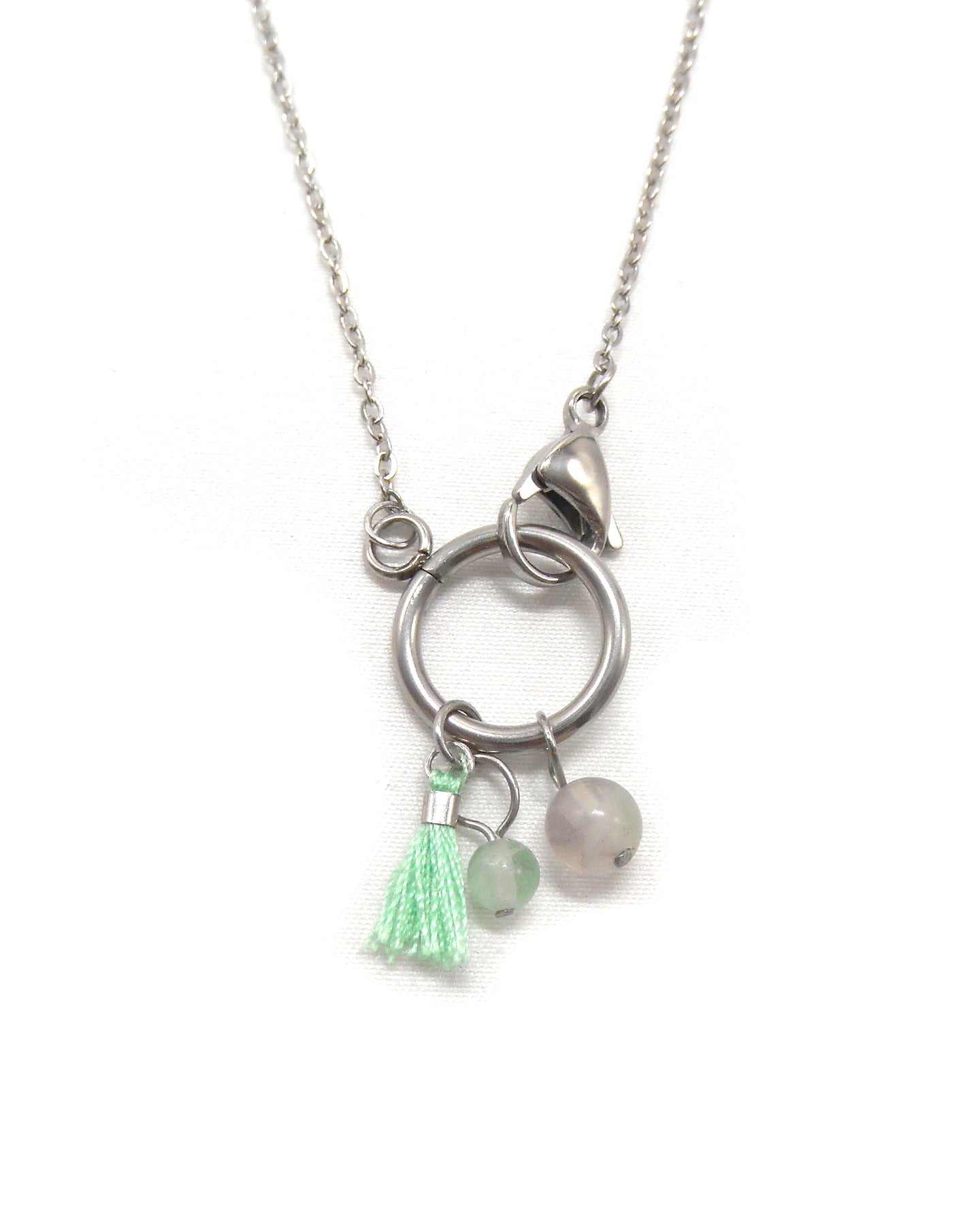 Collier fermoir pampilles perlés - ORIANE