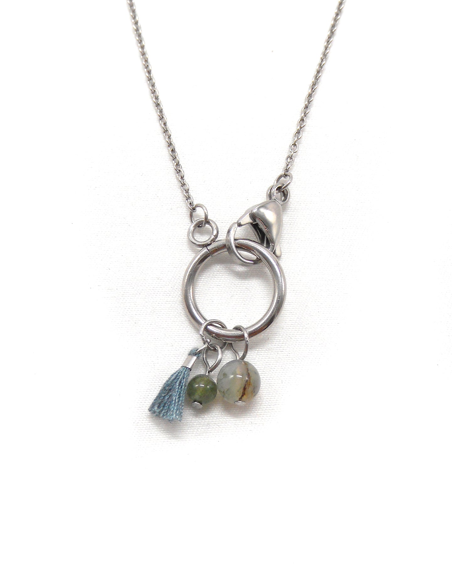 Collier fermoir pampilles perlés - ORIANE