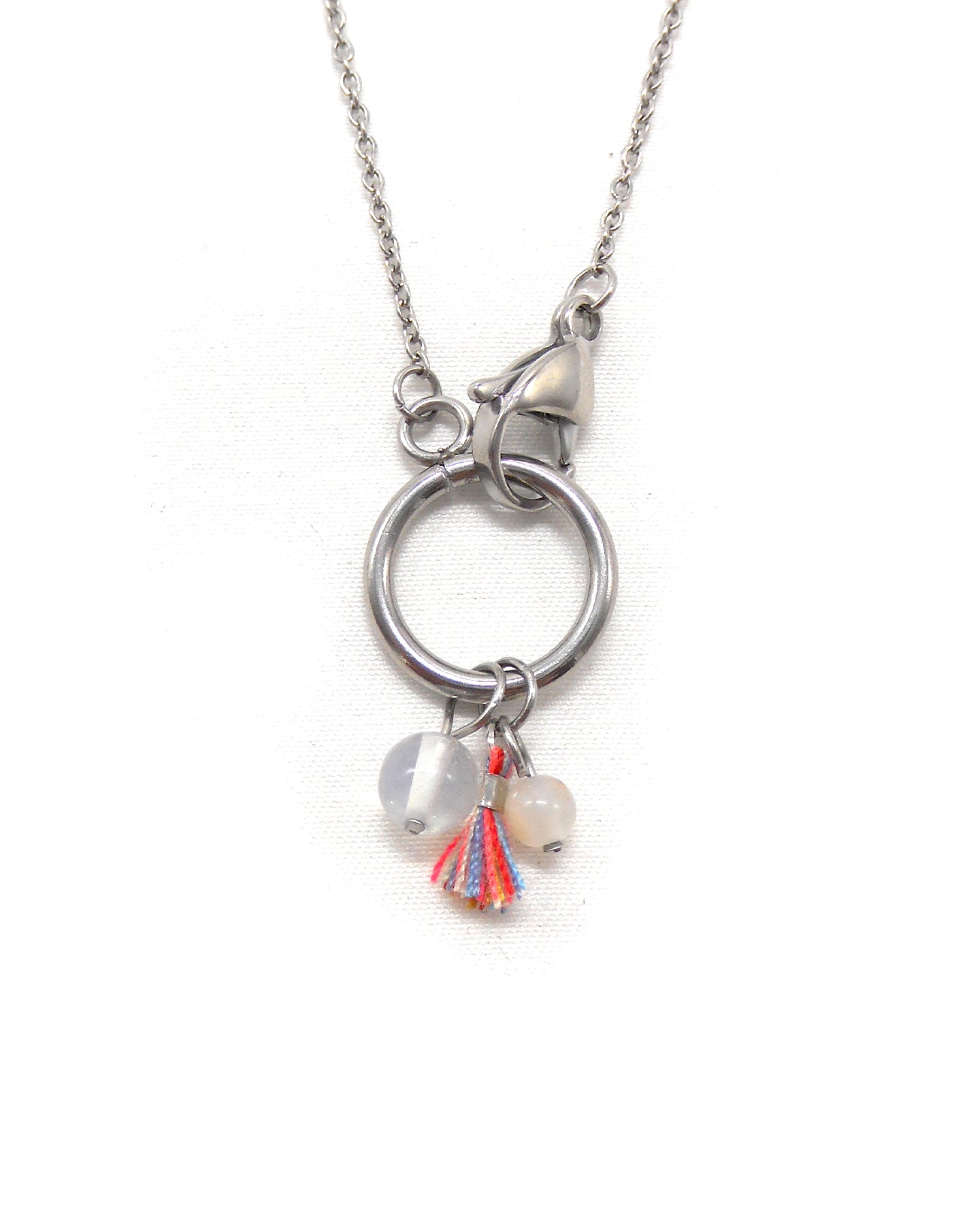 Collier fermoir pampilles perlés - ORIANE