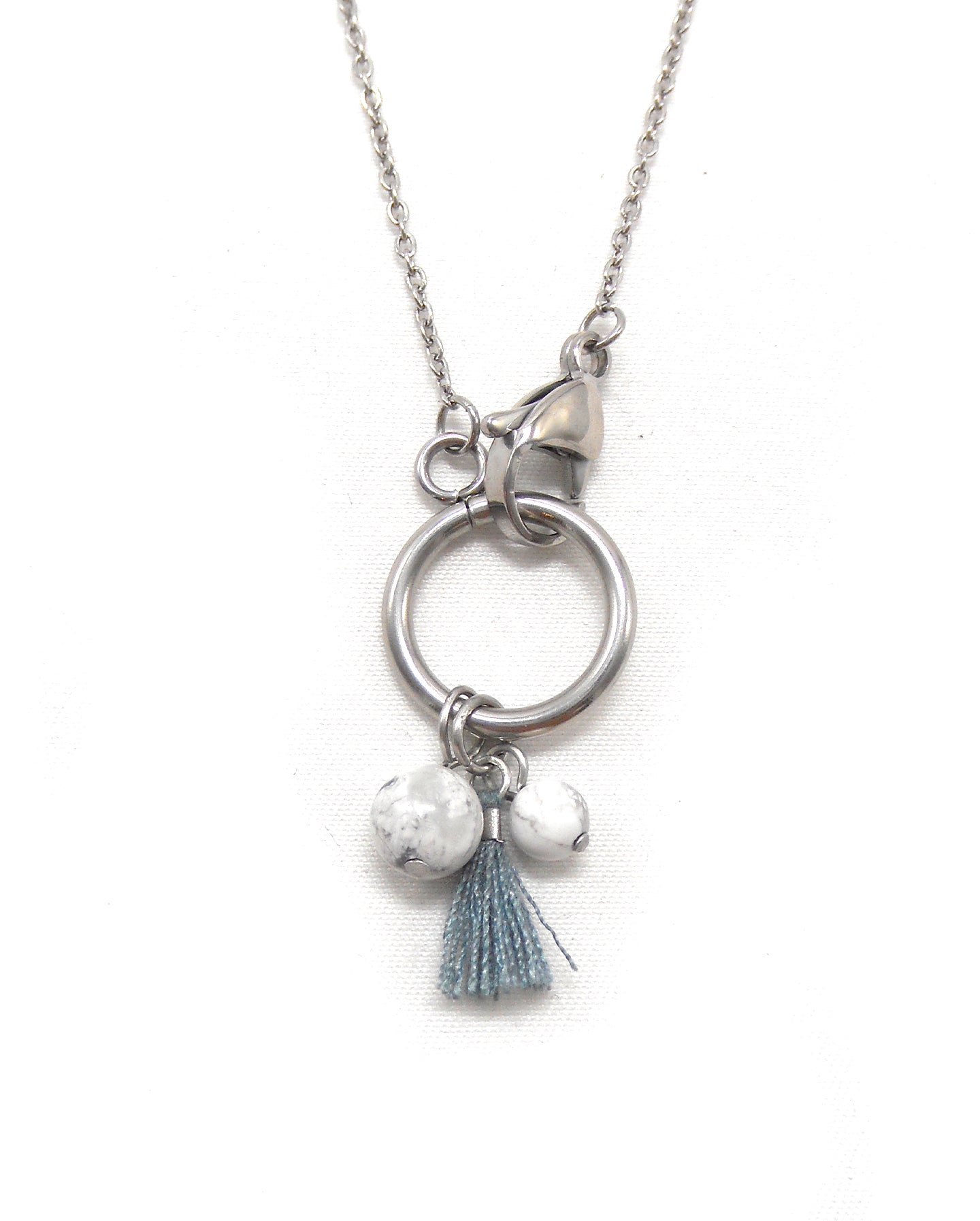 Collier fermoir pampilles perlés - ORIANE