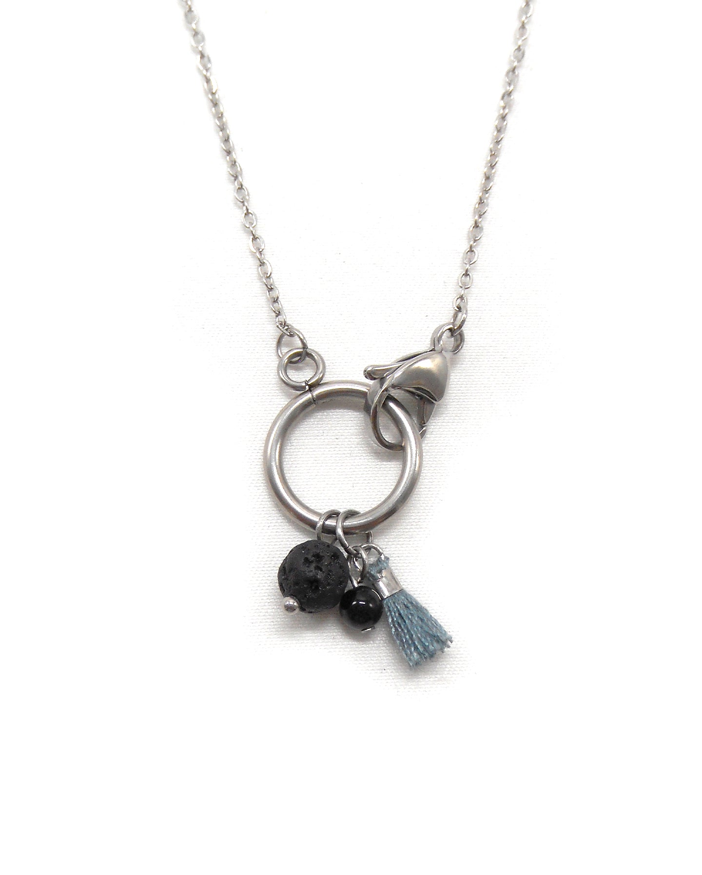 Collier fermoir pampilles perlés - ORIANE