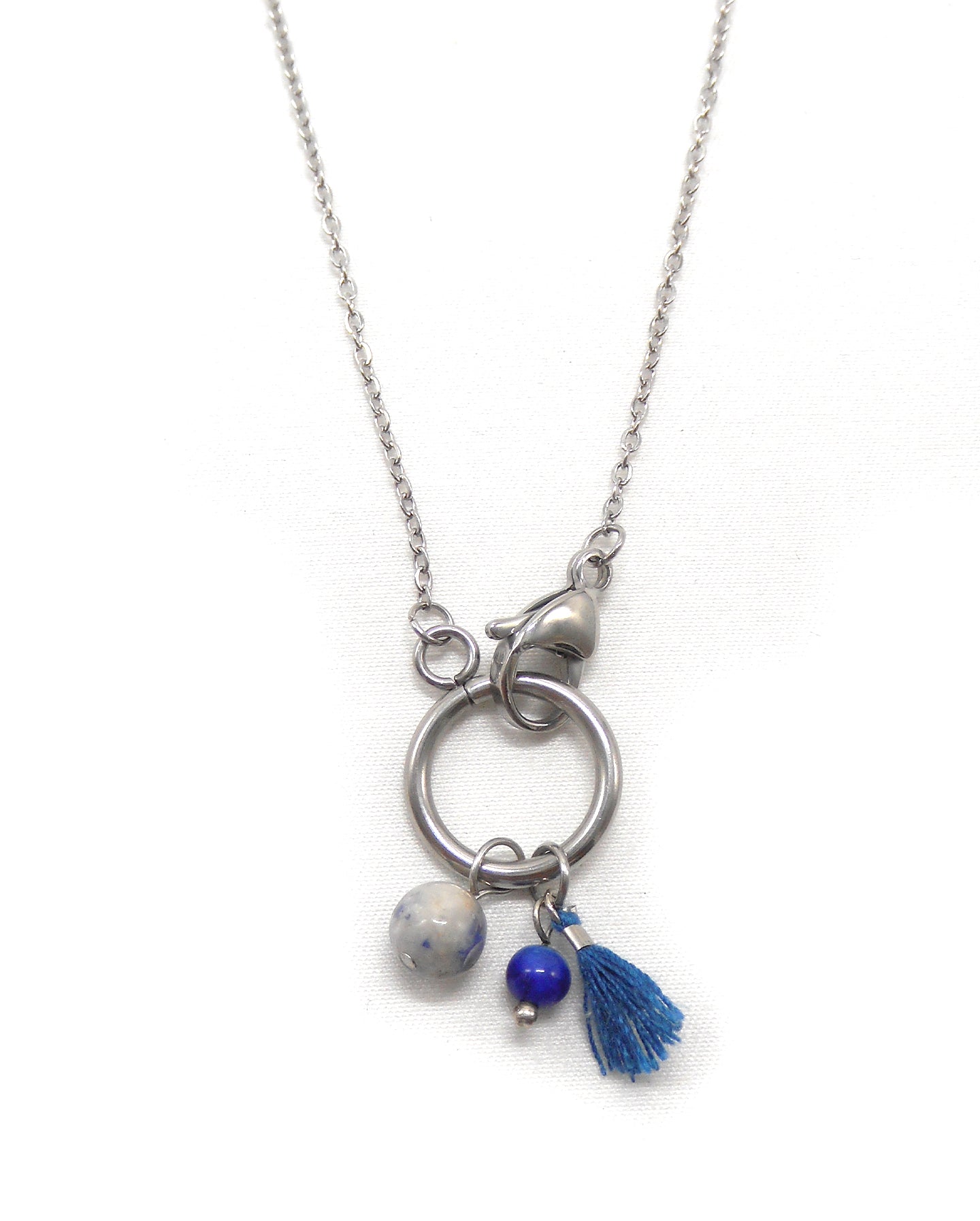 Collier fermoir pampilles perlés - ORIANE