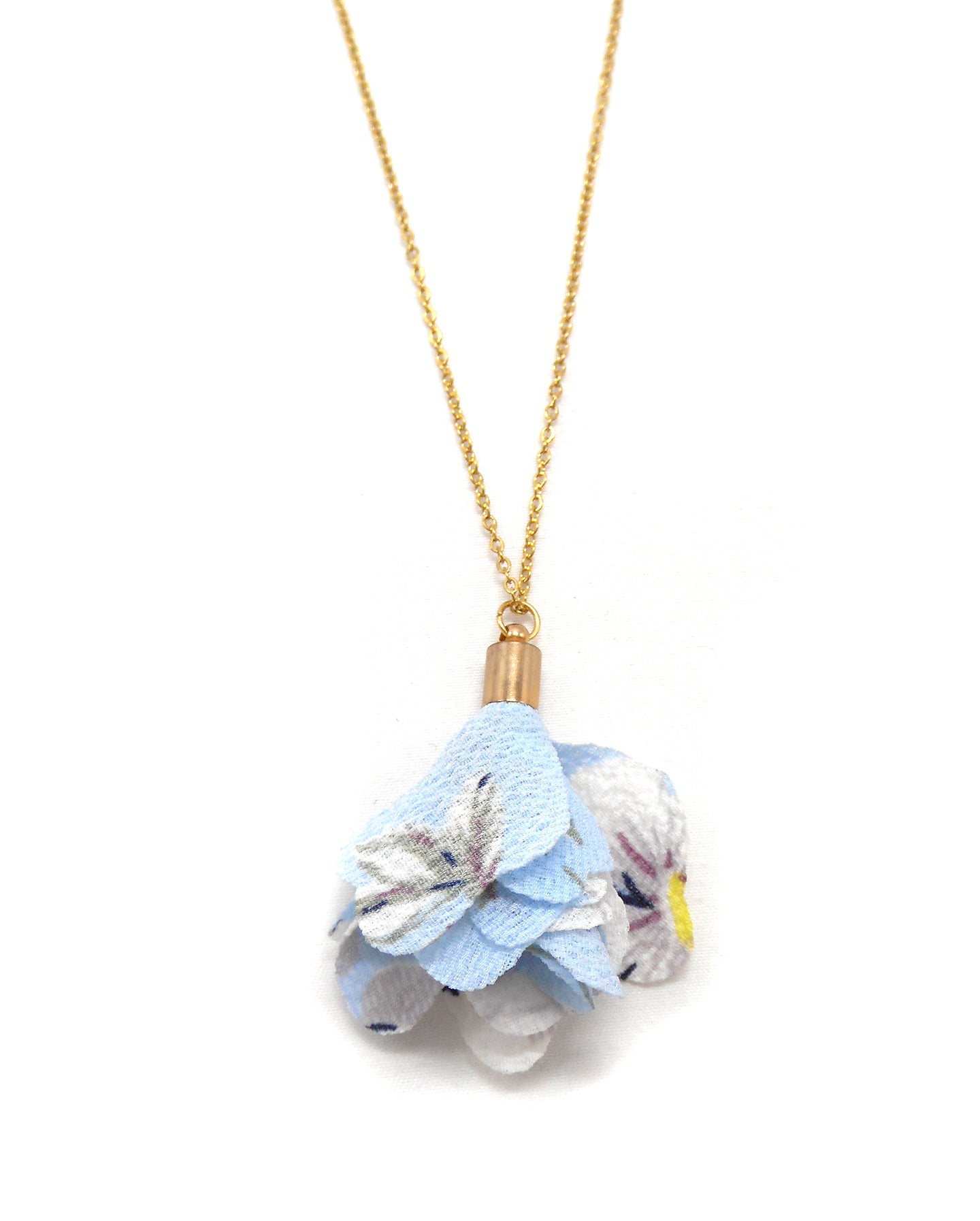 Collier pompon fleur - FIONA/TILLY/PENELOPE/NOUR/SACHA/PETALE/MOIRA